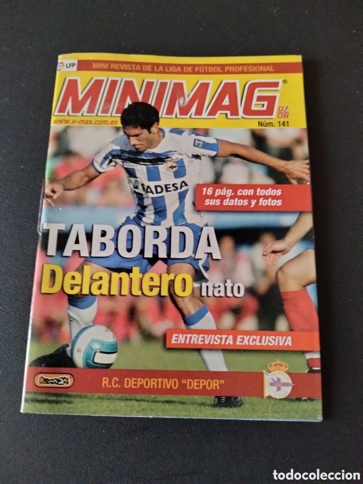 Cromos de Futebol: TABORDA # 141 RC DEPORTIVO MINIMAG MINI REVISTA LIGA FUTBOL LPF 2007/08
