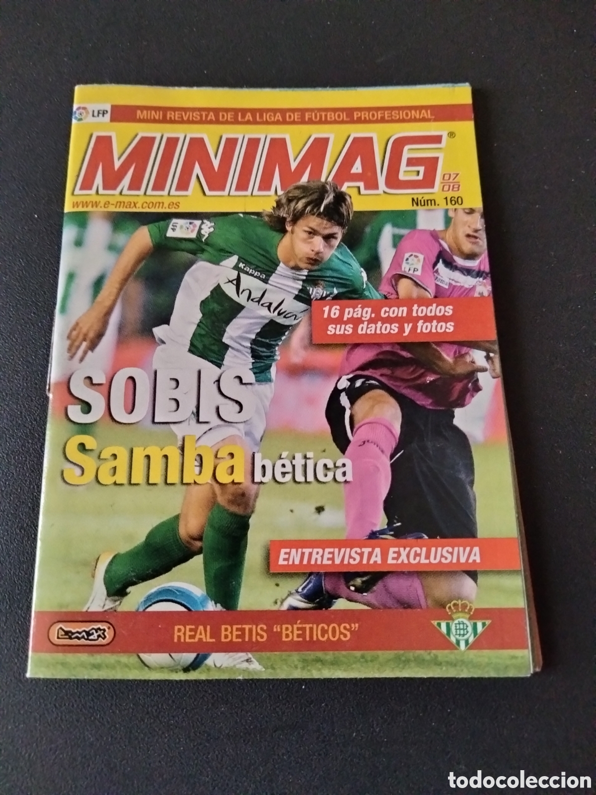 Cromos de Futebol: SOBIS #160 REAL BETIS MINIMAG MINI REVISTA LIGA FUTBOL LPF 2007/08