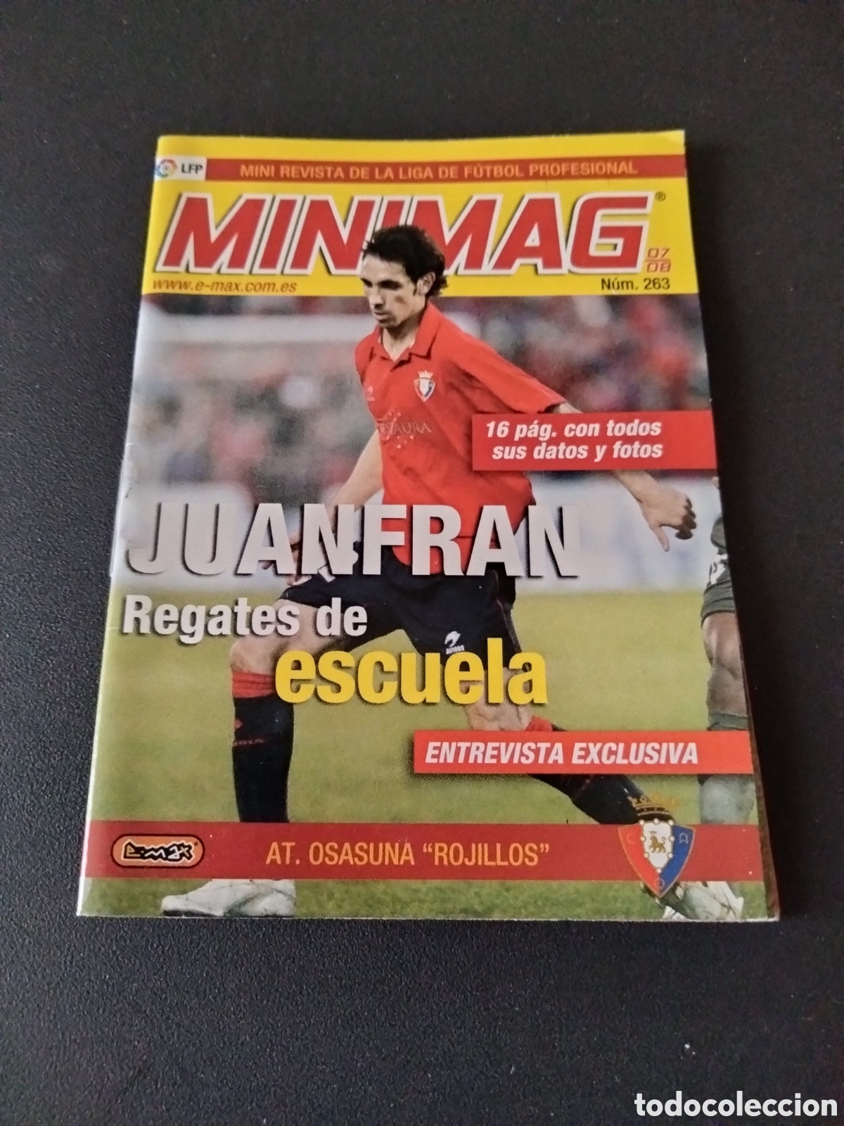 Cromos de Futebol: JUANFRAN # 263 AT. OSASUNA MINIMAG MINI REVISTA LIGA FUTBOL LPF 2007/08