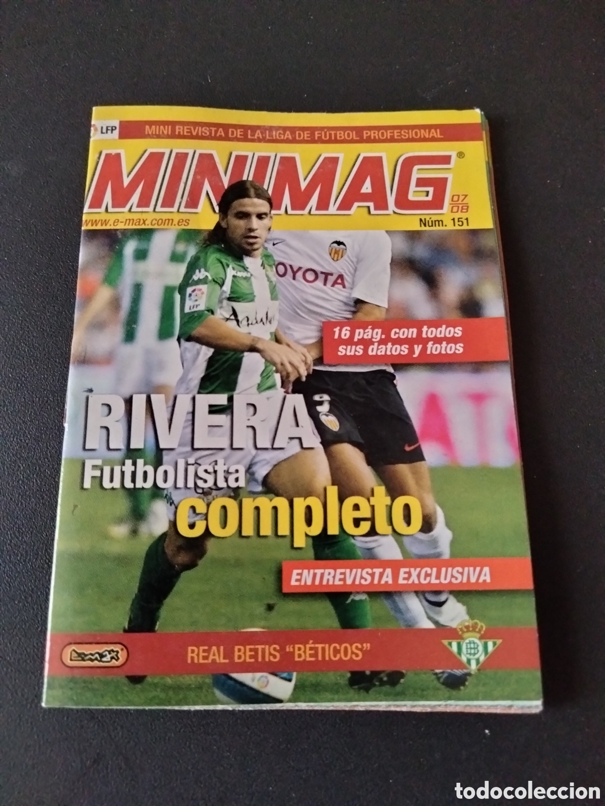Cromos de Futebol: RIVERA # 151 REAL BETIS MINIMAG MINI REVISTA LIGA FUTBOL LPF 2007/08