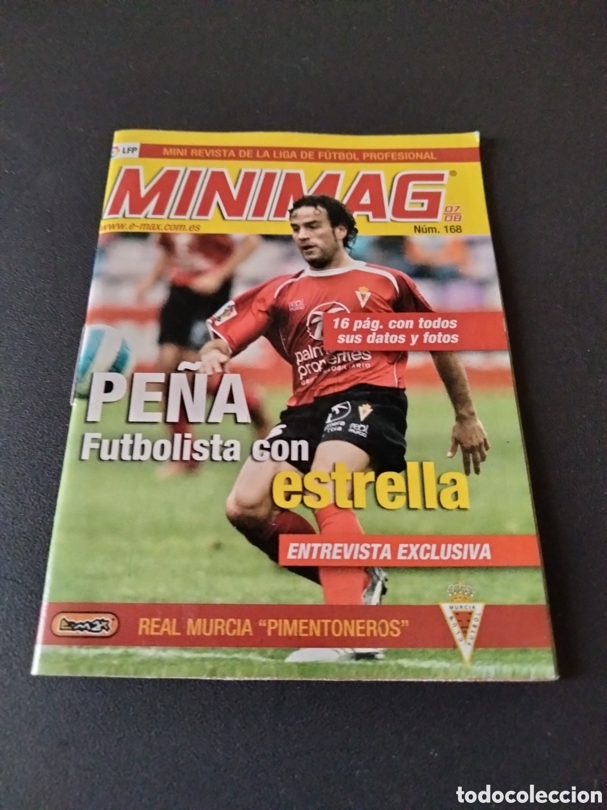 Cromos de Futebol: PE&Ntilde;A # 168 REAL MURCIA MINIMAG MINI REVISTA LIGA FUTBOL LPF 2007/08