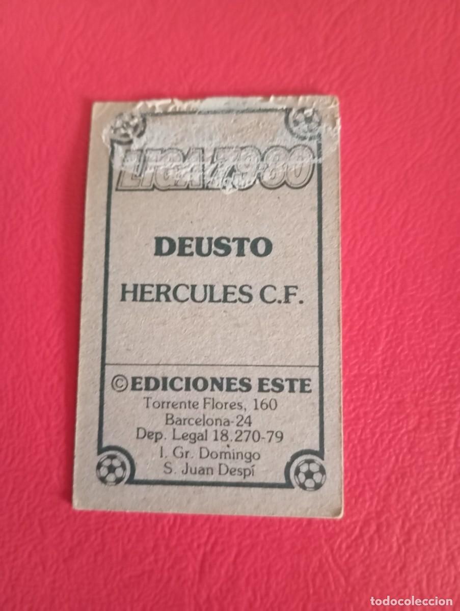 Cromos de f&uacute;tbol: Este 79 80 DEUSTO DEL HERCULES - Foto 2