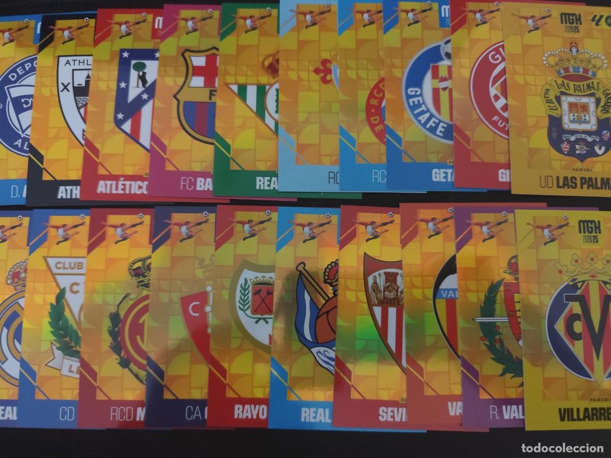 Football Stickers: LOTE TODOS LOS ESCUDOS (20) DE LA LIGA MEGACRACKS 2024 2025 24 25