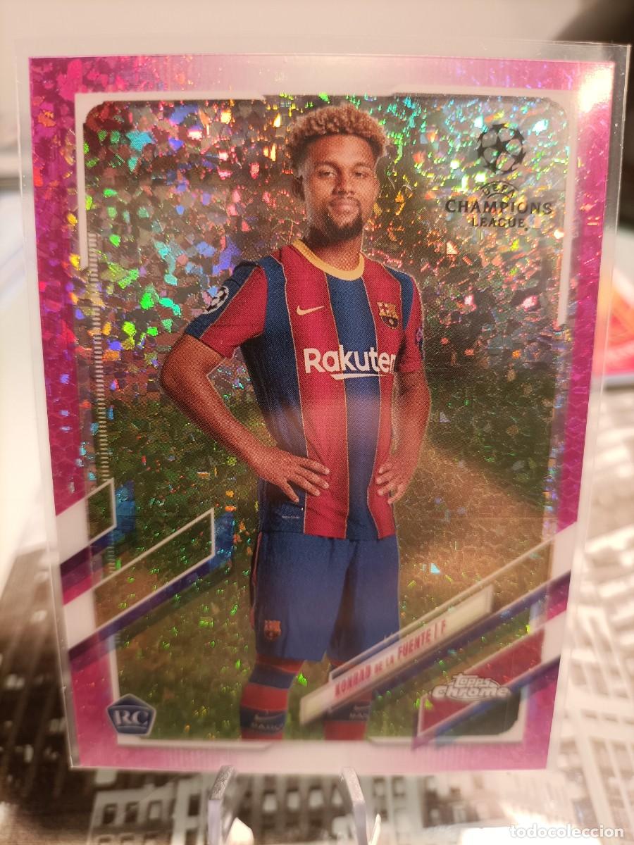 Figurine di Calcio: 2020-21 Topps Chrome UCL RC Konrad de la Fuente Pink Mini-Diamond /175 Barcelona