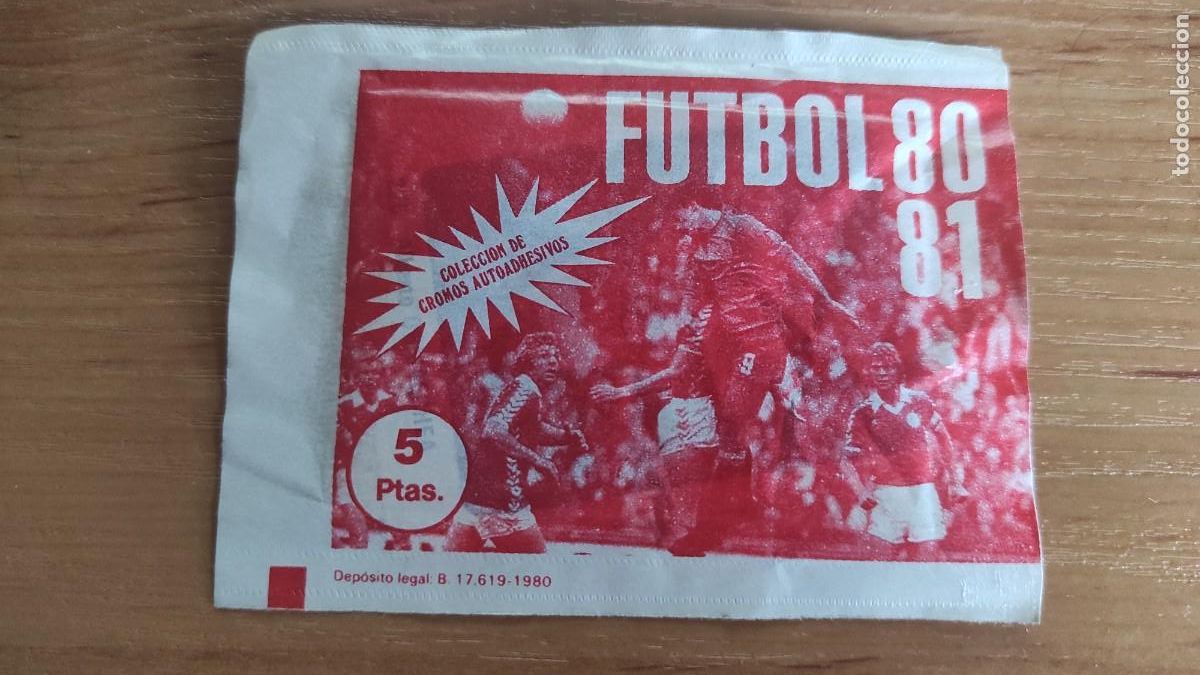 Cromos de f&uacute;tbol: SOBRE cromos sin abrir Futbol 80 81 Cromos Crom