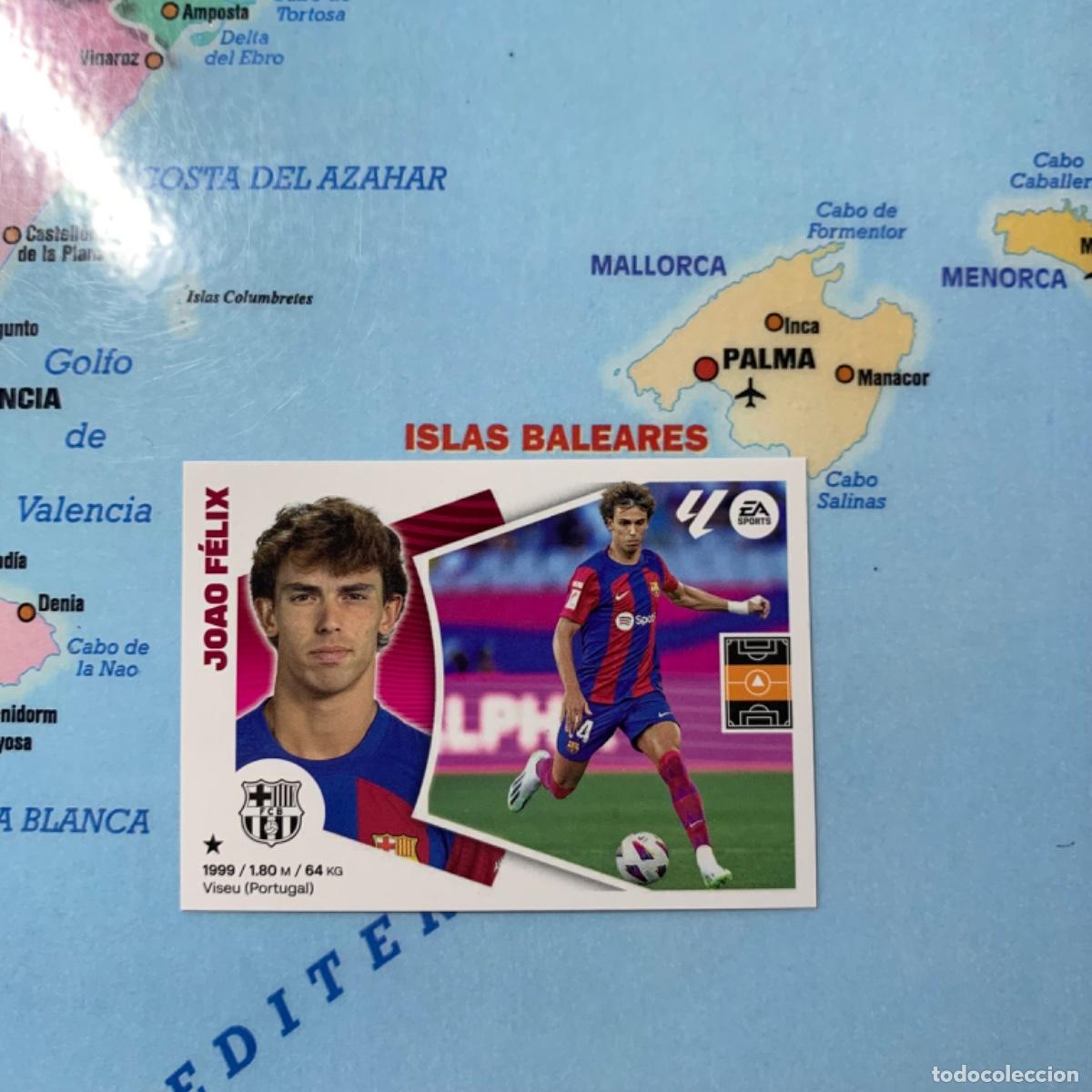 Cromos de f&uacute;tbol: Joao Felix n&uacute;mero 16 del Barcelona cromo liga este 24-25 2024-2025