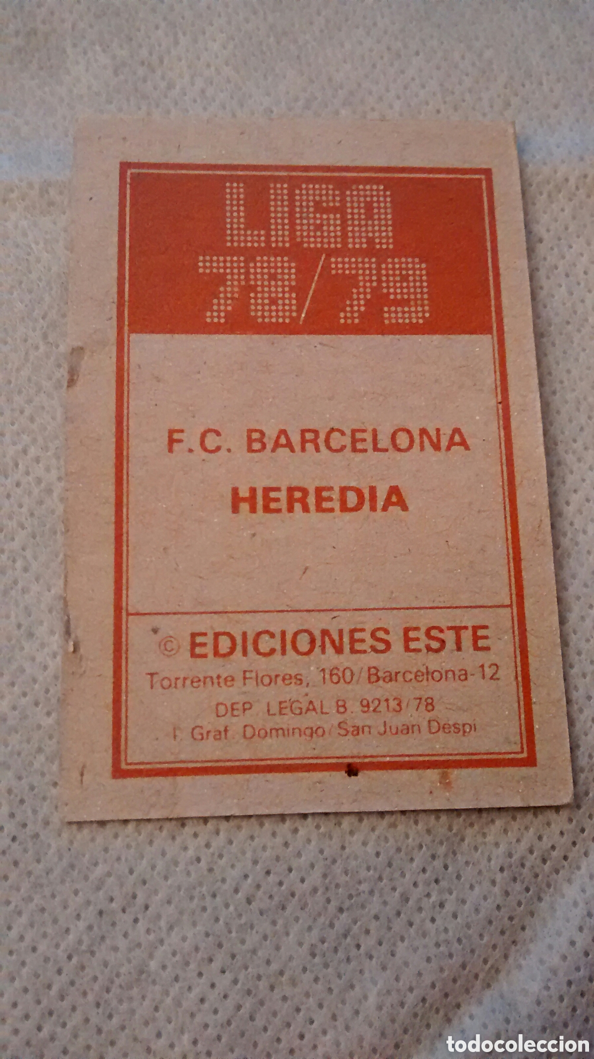 Cromos de f&uacute;tbol: HEREDIA EDICIONES ESTE 78 79 - Foto 2