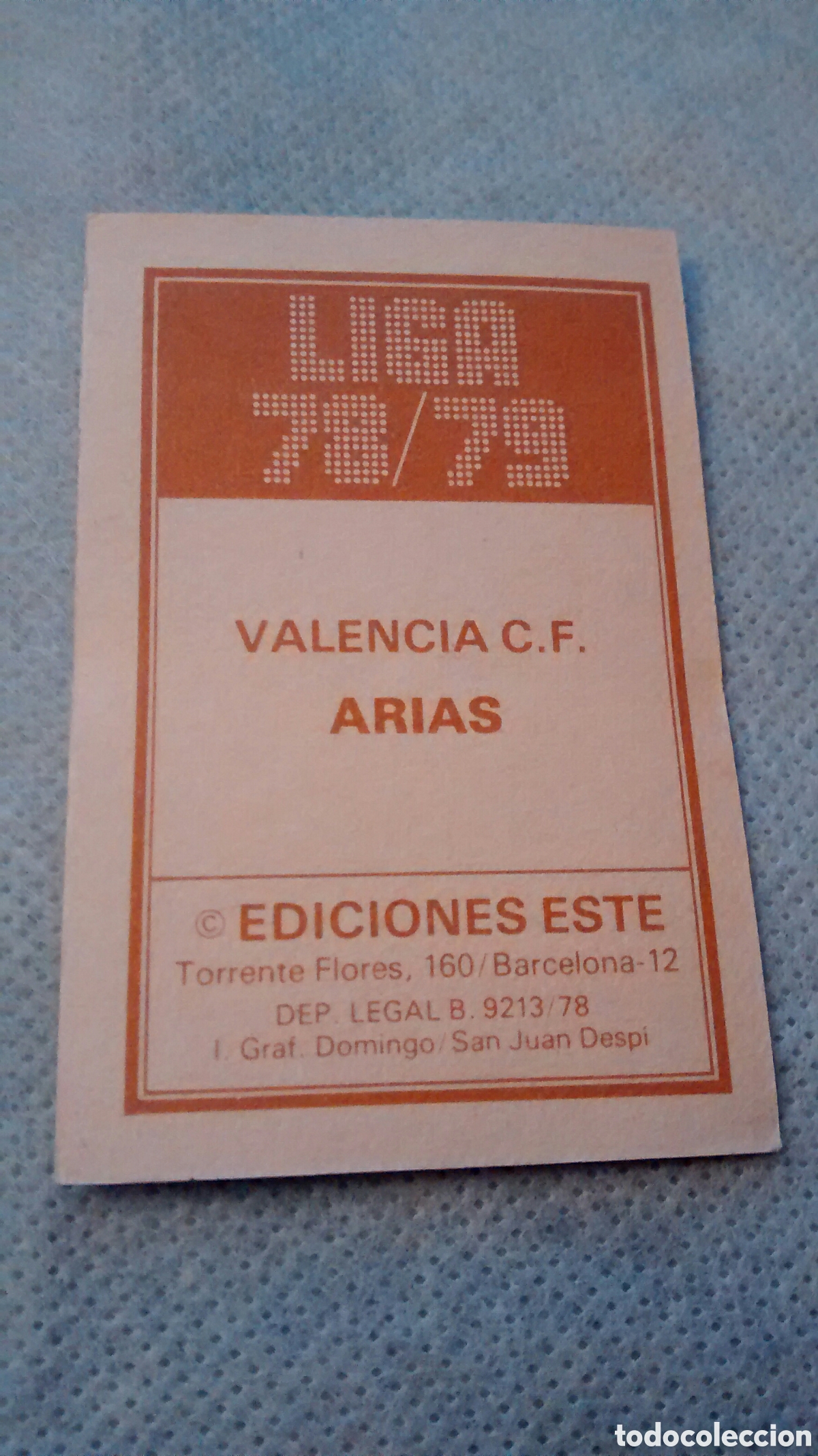 Cromos de f&uacute;tbol: ARIAS EDICIONES ESTE 78 79 - Foto 2