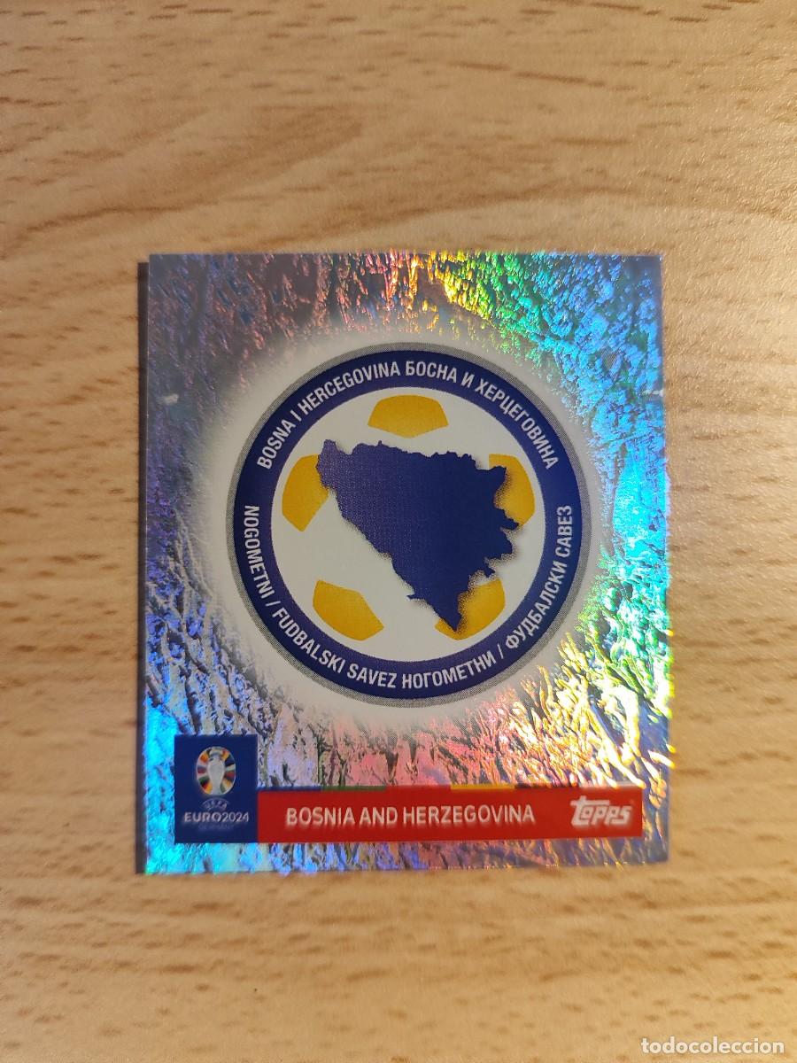 Cartes &agrave; collectionner de Football: LOGO ESCUDO BIH 1 BIH1 TOPPS EURO 2024 BOSNIA AND HERZEGOVINA - BRILLANTE -- CROMO EUROCOPA 24
