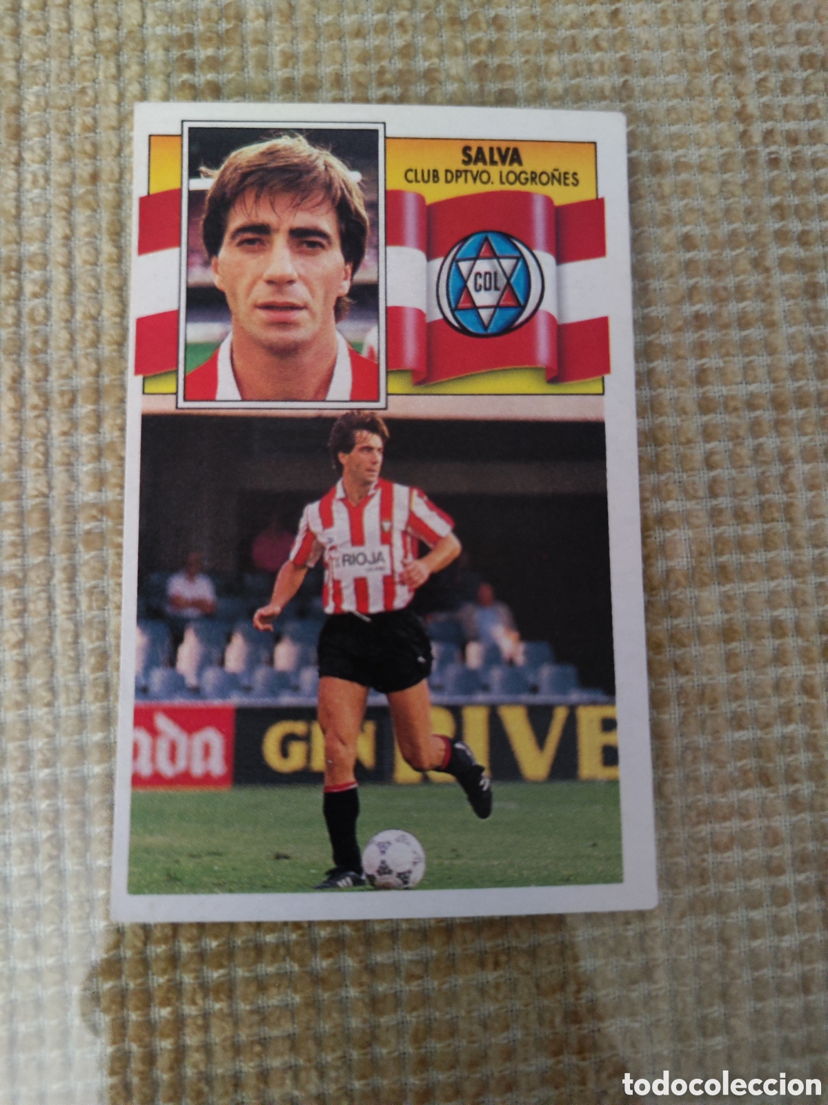 Cromos de f&uacute;tbol: Este 90 91 despegado Logro&ntilde;&eacute;s Salva - Foto 1