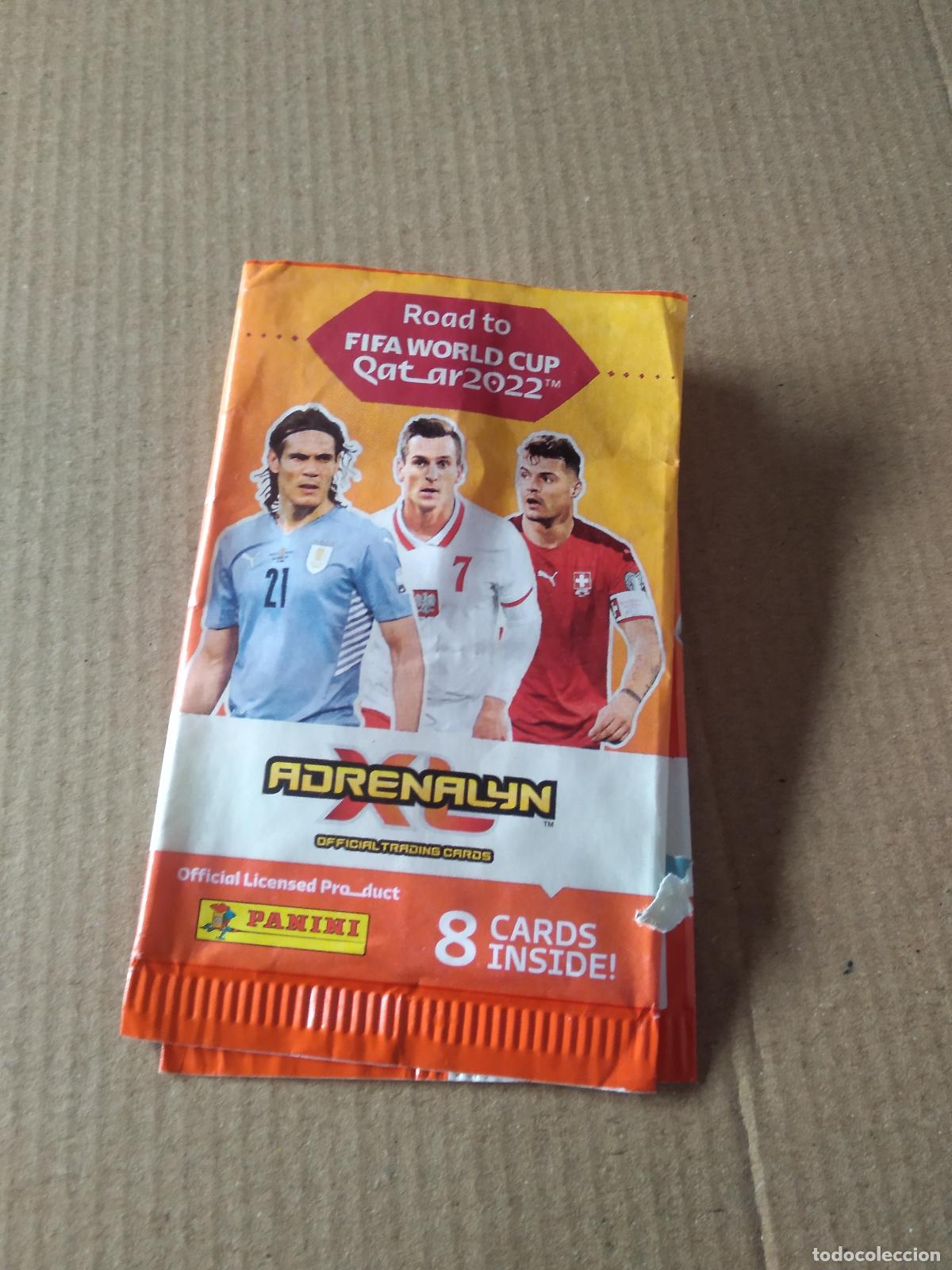 Cromos de f&uacute;tbol: SOBRE VACIO CROMO FUTBOL PANINI ROAD MUNDIAL 2022 ADRENALYN CAVANI FERRAN TORRES
