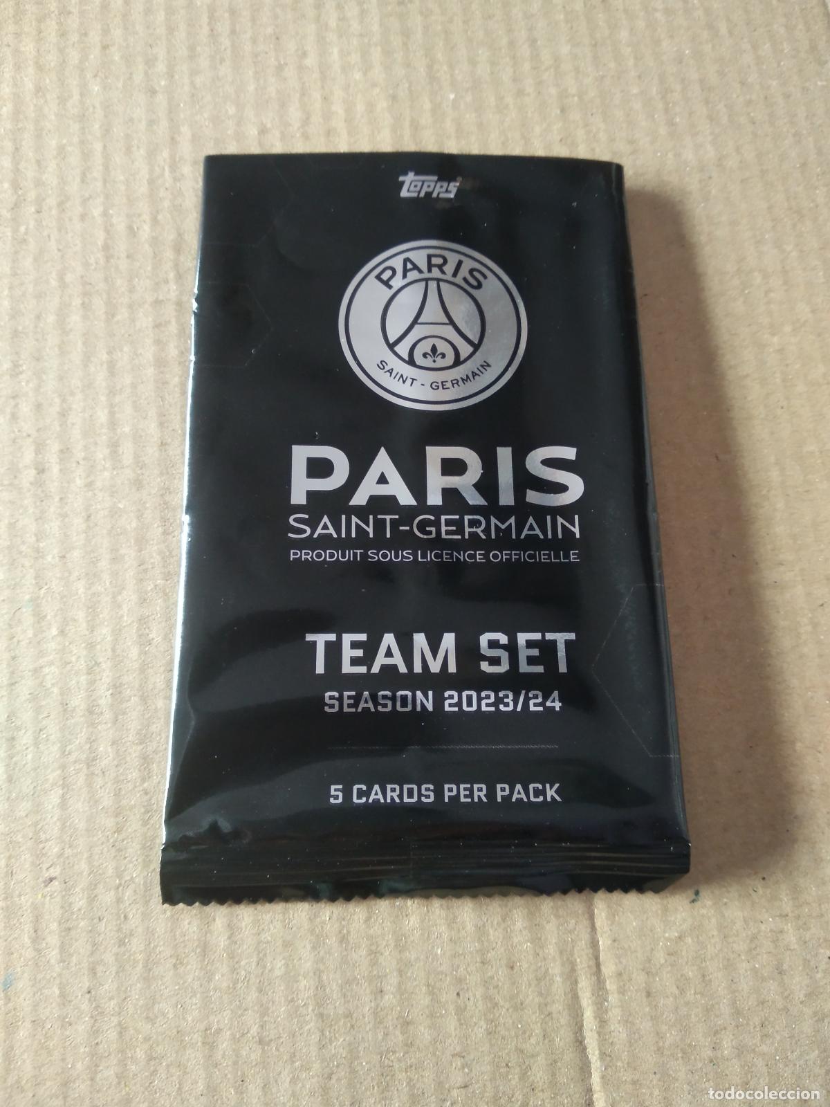 Figurine di Calcio: SOBRE VACIO CROMO FUTBOL TOPPS PARIS SAINT GERMAIN TEAM SET 23-24 OFICIAL 2023-2024 PSG