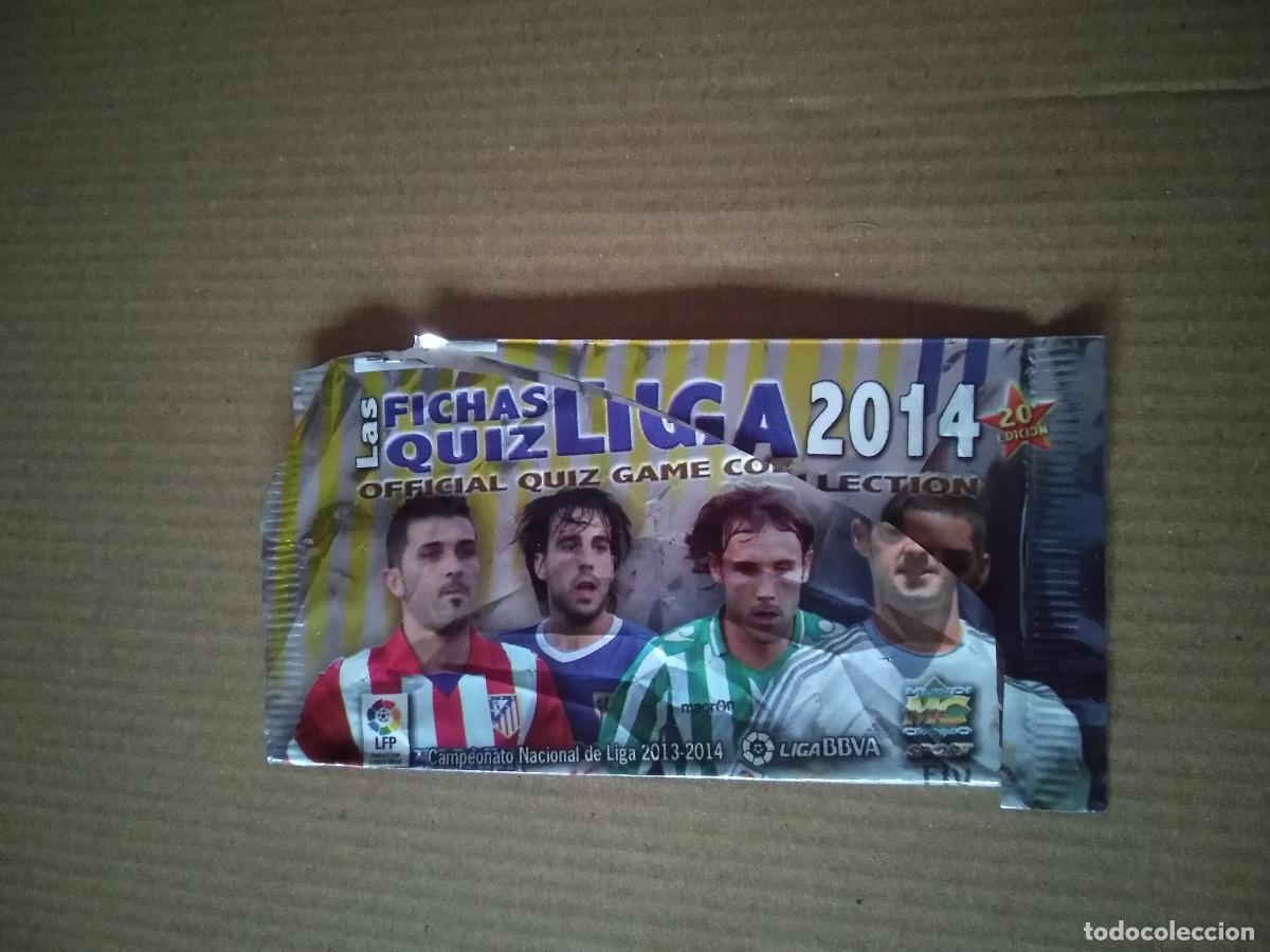 Cromos de f&uacute;tbol: SOBRE VACIO CROMO FUTBOL MUNDICROMO 13-14 FICHAS LIGA VILLA BE&Ntilde;AT VERDU ISCO