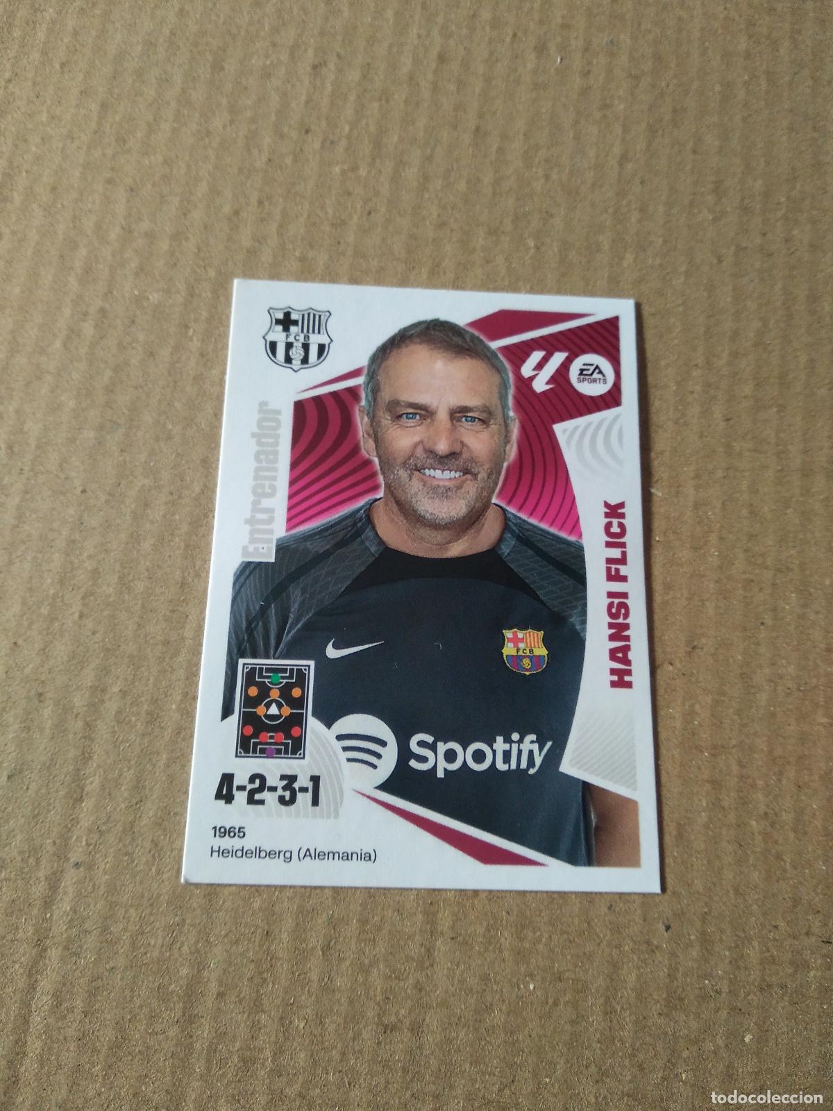 Figurine di Calcio: 2 HANSI FLICK BARCELONA BAR&Ccedil;A CROMO FUTBOL PANINI LIGA 2024-2025 EDICIONES ESTE 24-25