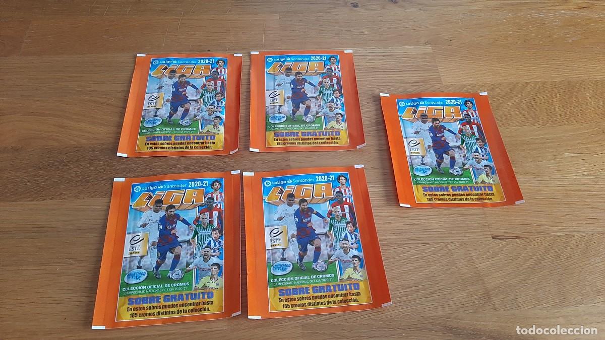 Cromos de F&uacute;tbol: 5 sobres sin abrir -- 20/21 -- Este