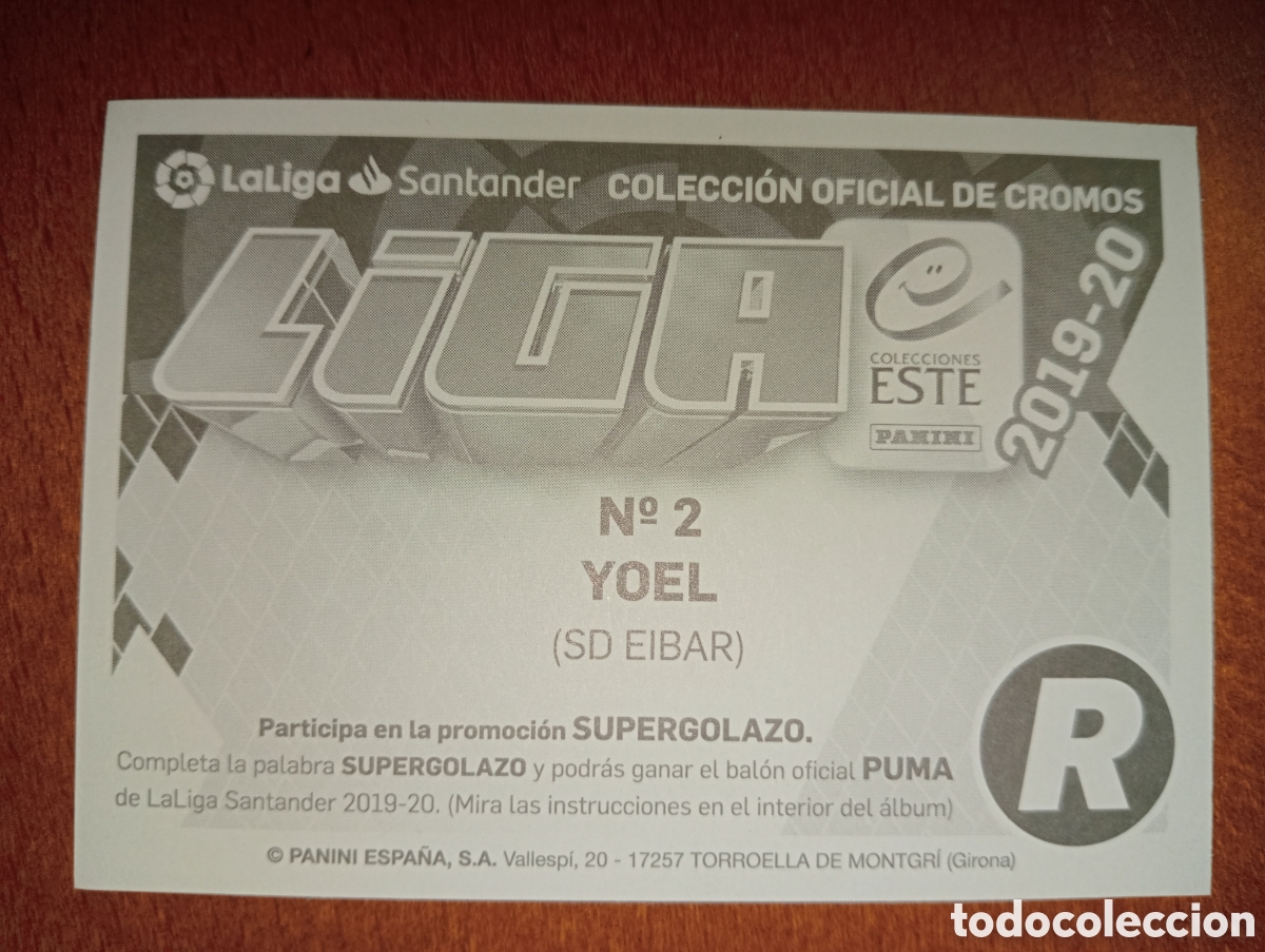 Cromos de f&uacute;tbol: Yoel n&deg;2 liga este 19/20 Eibar - Foto 2