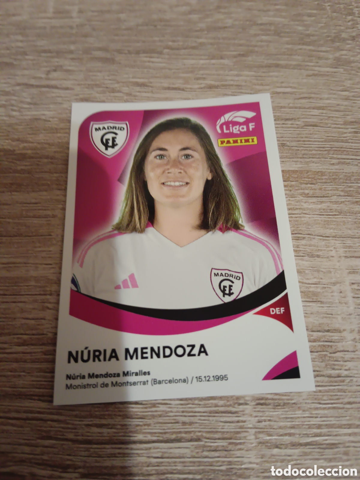 Cromos de f&uacute;tbol: Panini liga F 2024 2025 24 25 229 Nuria Mendoza Madrid CFF