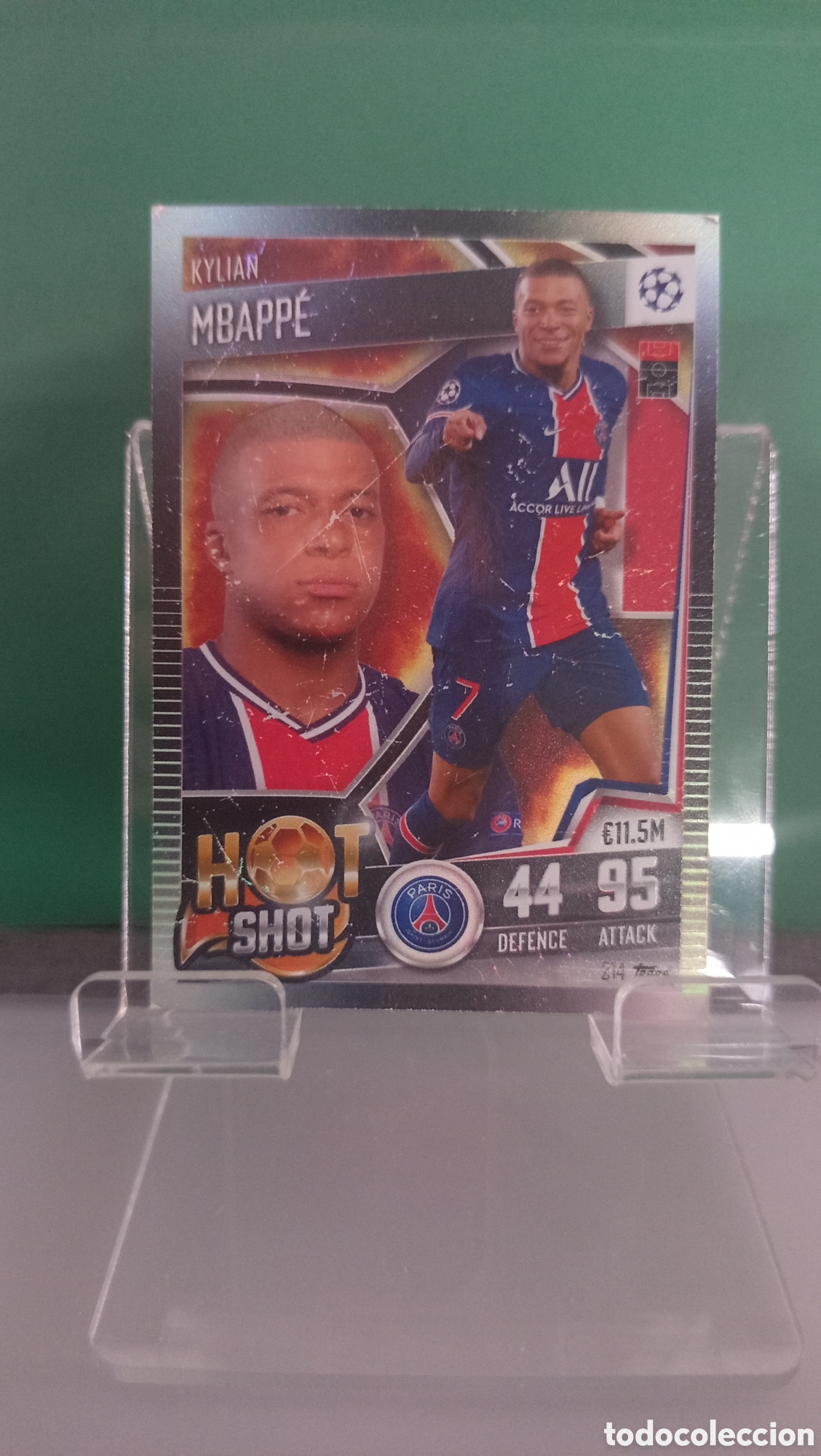 Cromos de f&uacute;tbol: ❇️ CROMO CARD ⚽ MBAPPE PSG HOT SHOT TOPPS MATCH ATTAX CHAMPIONS 2020 2021 20 21❇️