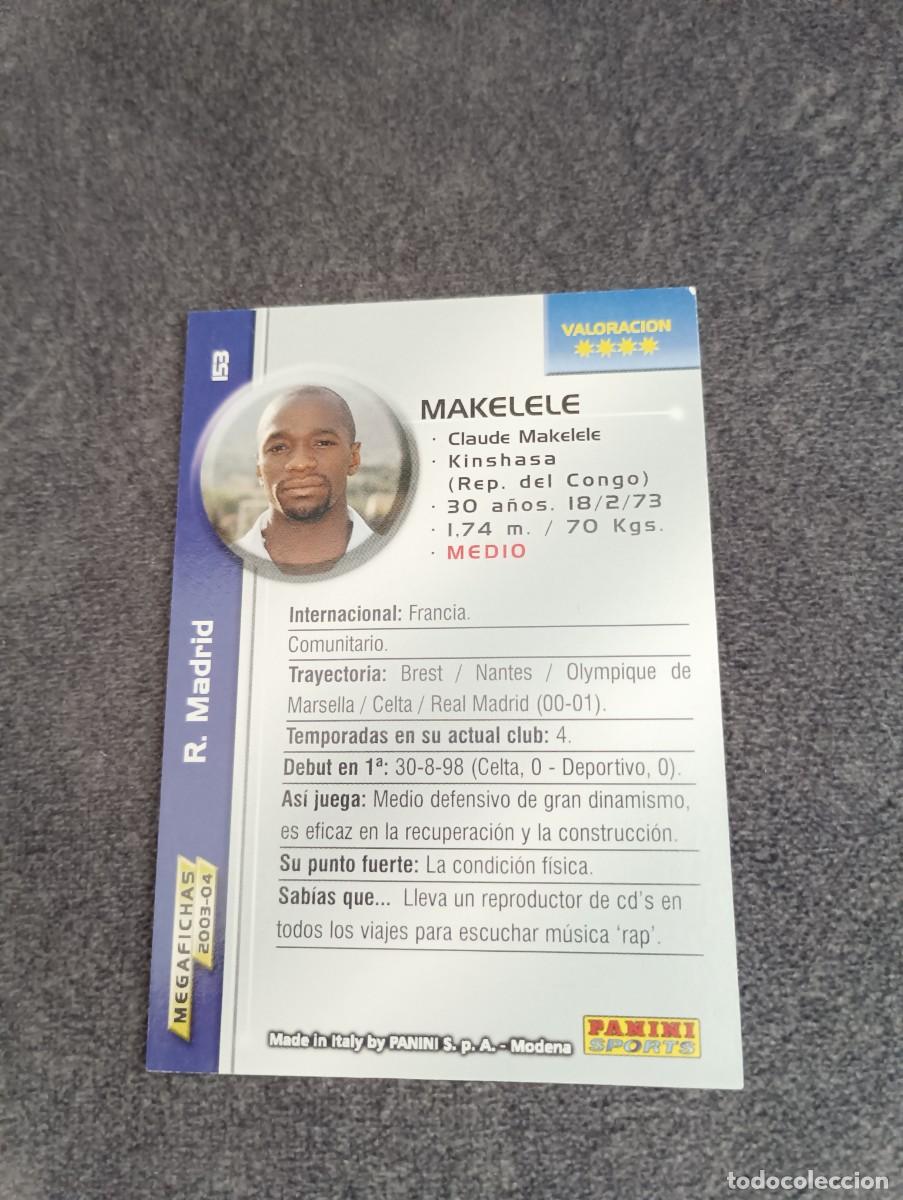 Cromos de f&uacute;tbol: MAKELELE MEGA FICHAS 03 04 - Foto 2