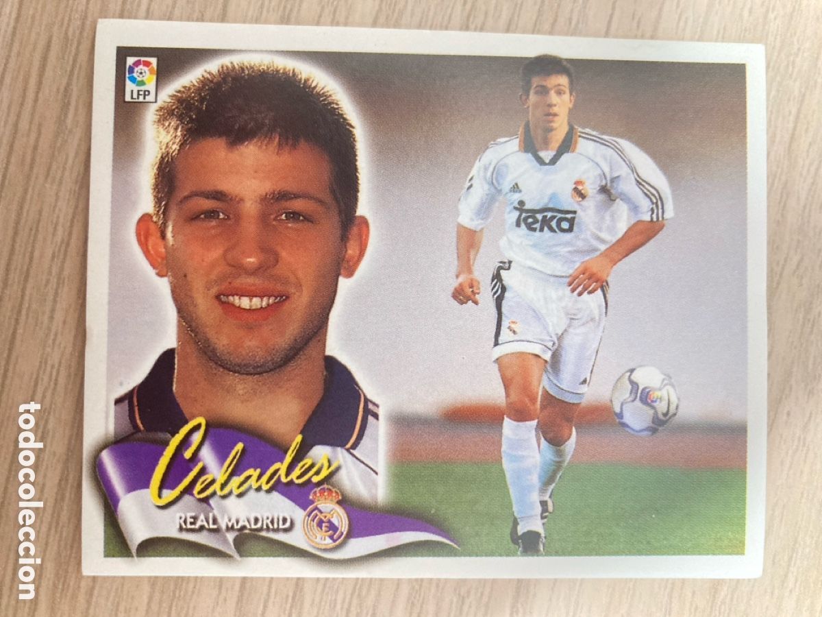 Cromos de F&uacute;tbol: CELADES REAL MADRID FICHAJE 2 LIGA ESTE 2000 2001 00 01 NUNCA PEGADO SIN PEGAR