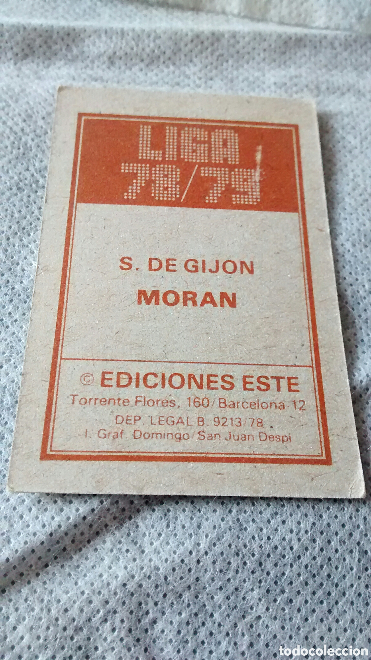 Cromos de f&uacute;tbol: MORAN, SPORTING GIJON, EDICIONES ESTE 78 79 - Foto 2