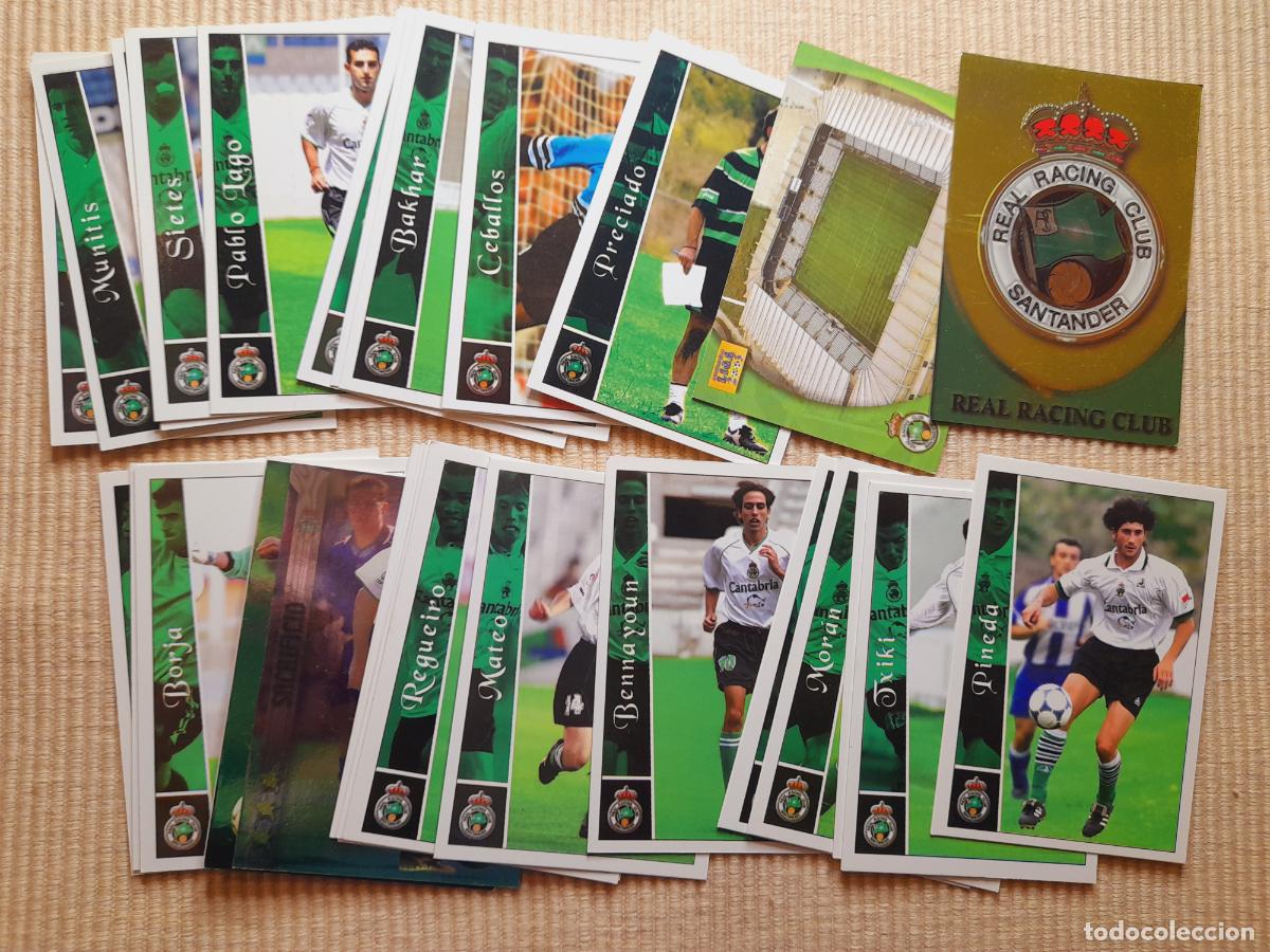 Football Stickers: LOTE 31 FICHAS DIFERENTES RACING SANTANDER LIGA 02-03 2002 2003 MUNDICROMO