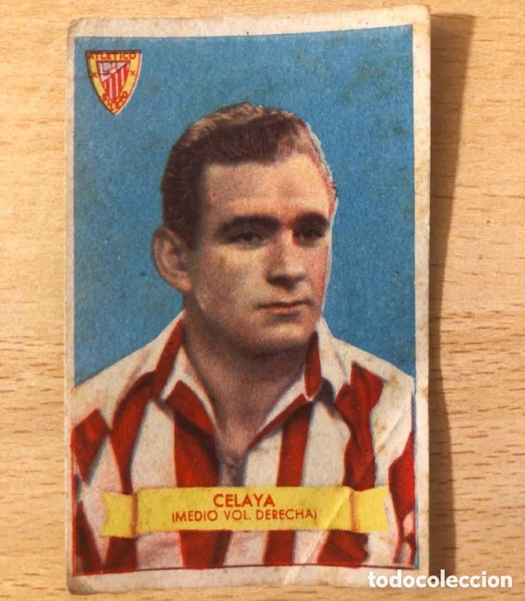 Fu&szlig;ball-Sticker: Celaya Athletic Club de Bilbao Ediciones Bruguera Campeones 1949-50 sin pegar
