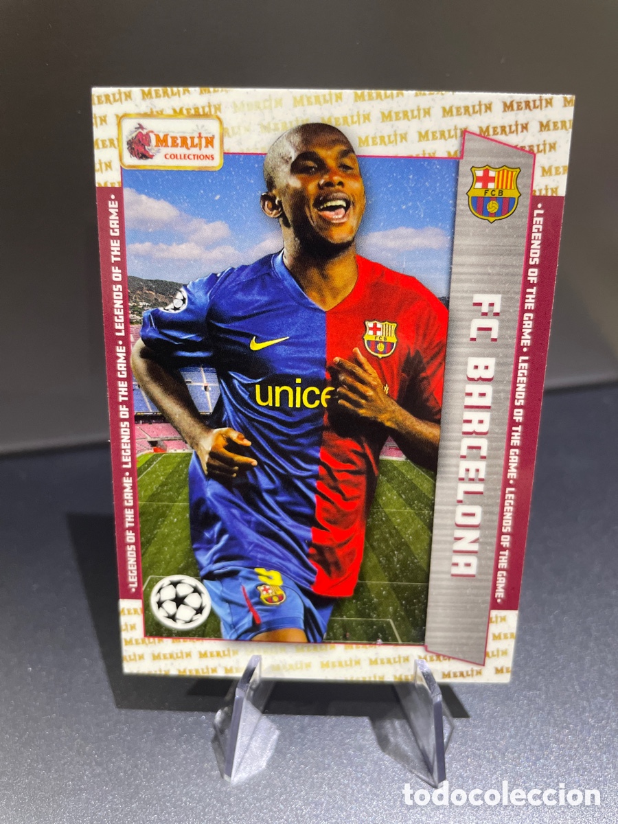 Cromos de F&uacute;tbol: Eto&rsquo;o 117 Legends of the Game Topps Merlin Heritage 2023 FC Barcelona