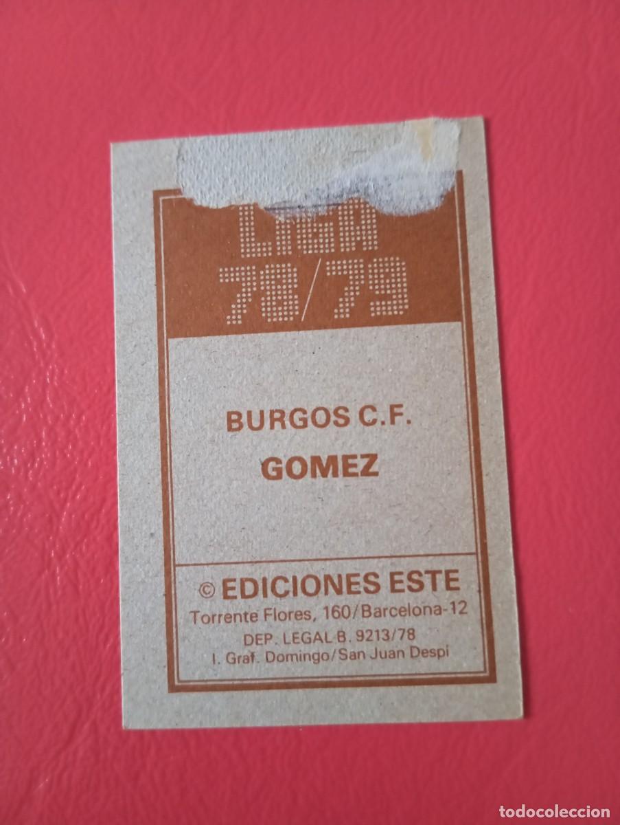 Cromos de f&uacute;tbol: Este 78 79 GOMEZ DEL BURGOS - Foto 2