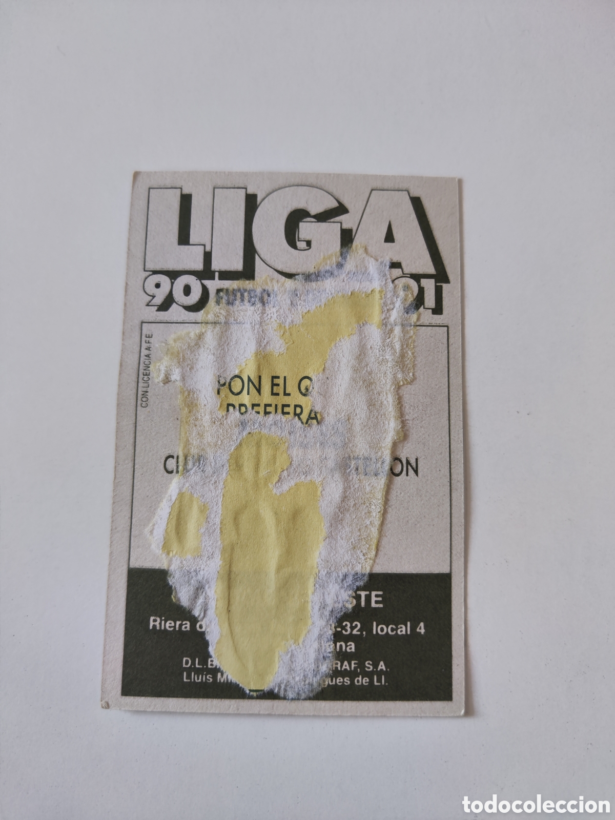 Cromos de f&uacute;tbol: Este 90 91 despegado Castell&oacute;n Mois&eacute;s - Foto 2