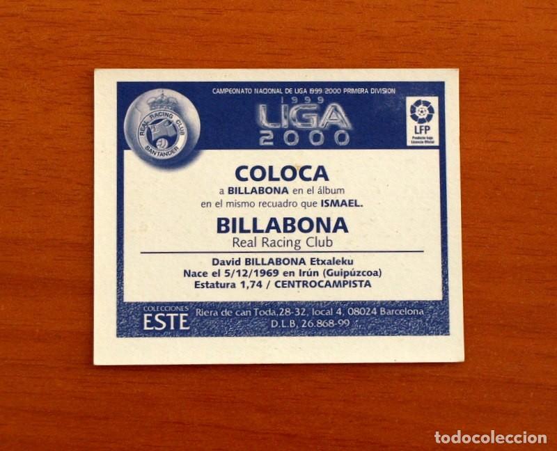 Cromos de F&uacute;tbol: Racing de Santander - Billabona - COLOCA - Ediciones Este Liga 1999-2000, 99-00 - Nunca Pegado