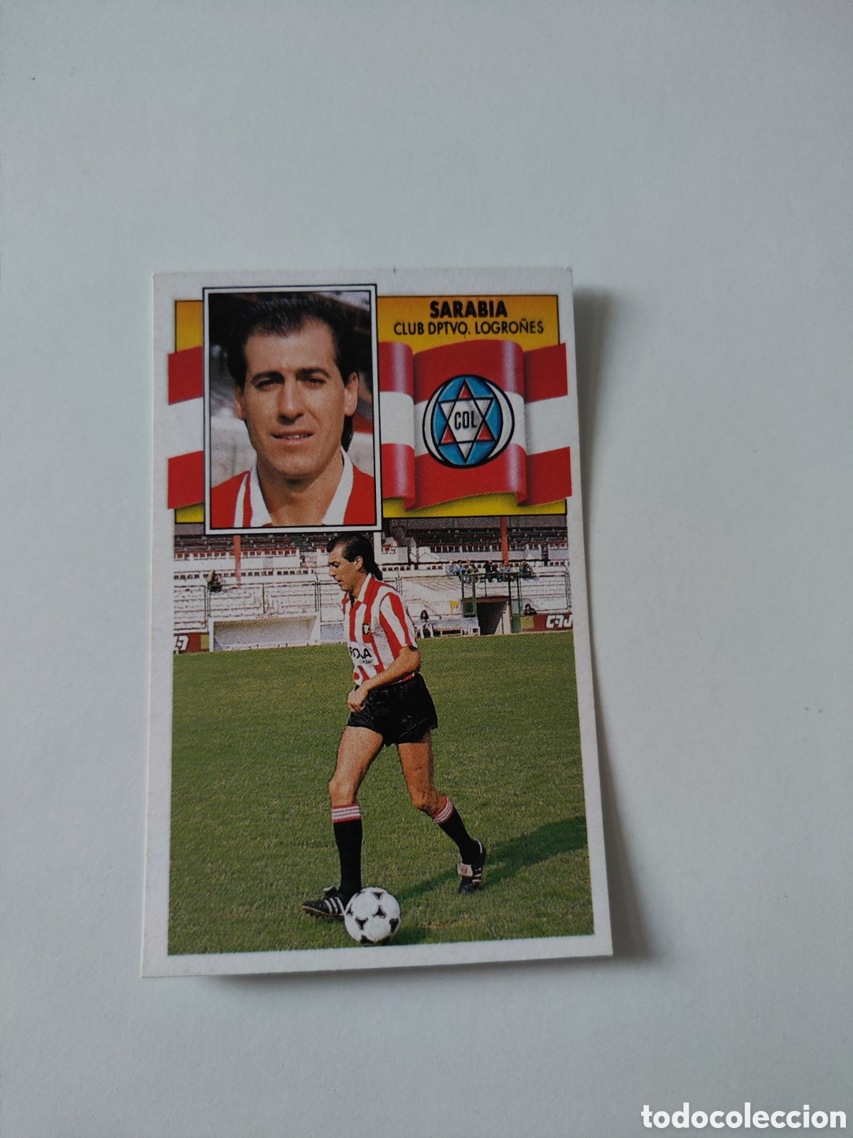 Cromos de f&uacute;tbol: Este 90 91 sin pegar Logro&ntilde;&eacute;s Sarabia - Foto 1