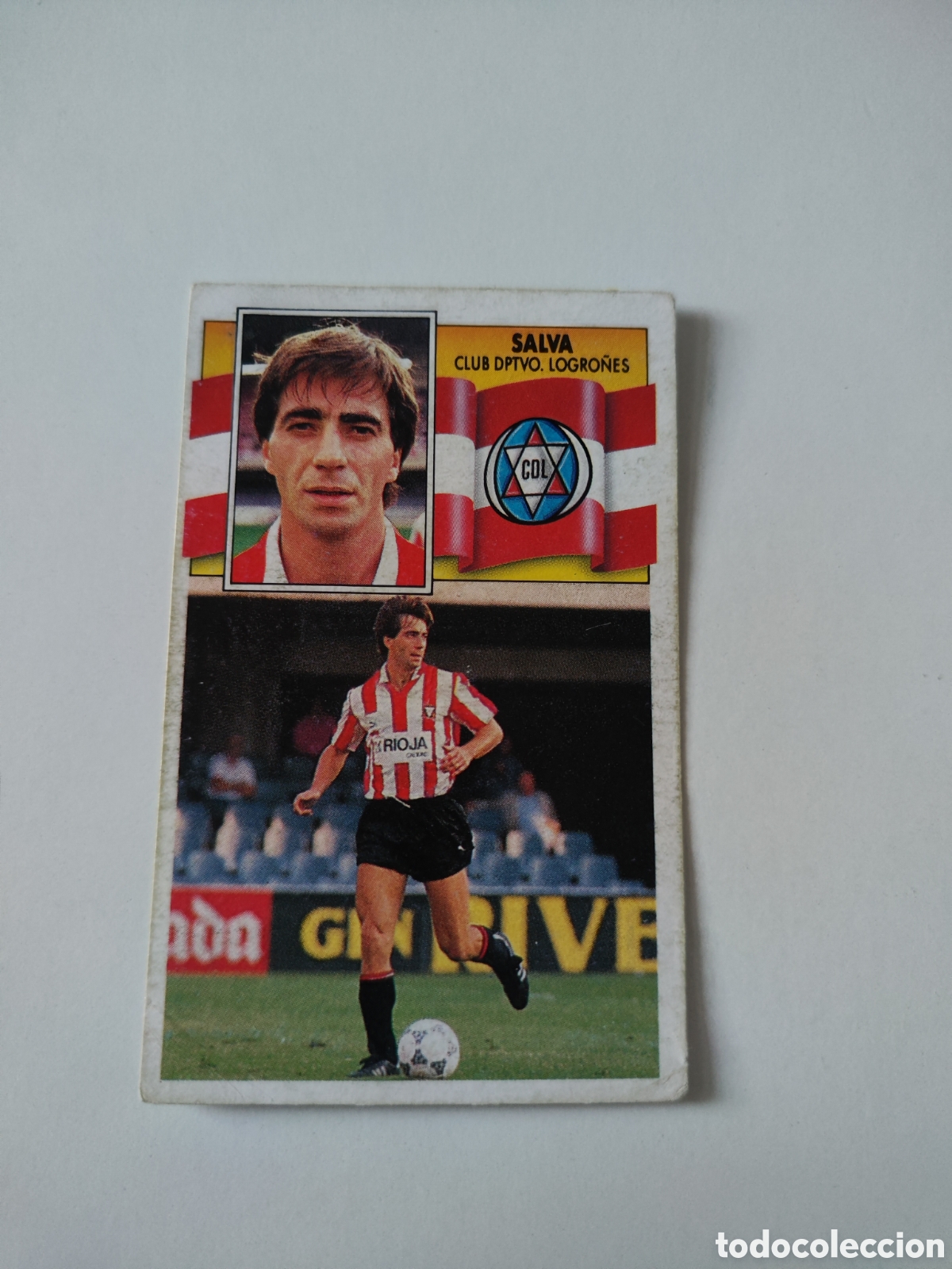Cromos de f&uacute;tbol: Este 90 91 despegado Logro&ntilde;&eacute;s Salva - Foto 1