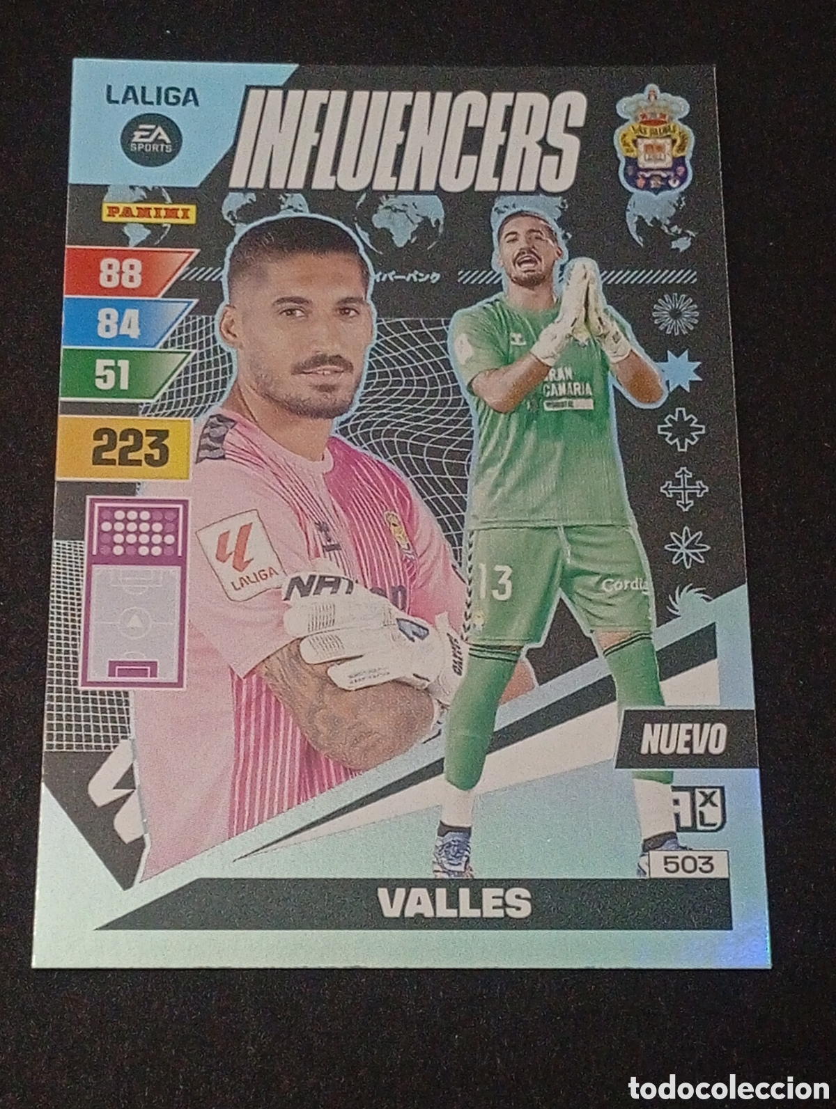 Fu&szlig;ball-Sticker: 503 nuevo influencers VALLES LAS PALMAS ADRENALYN 2023 2024 23 24 CROMOS PANINI TOPPS ACTUALIZACI&Oacute;N