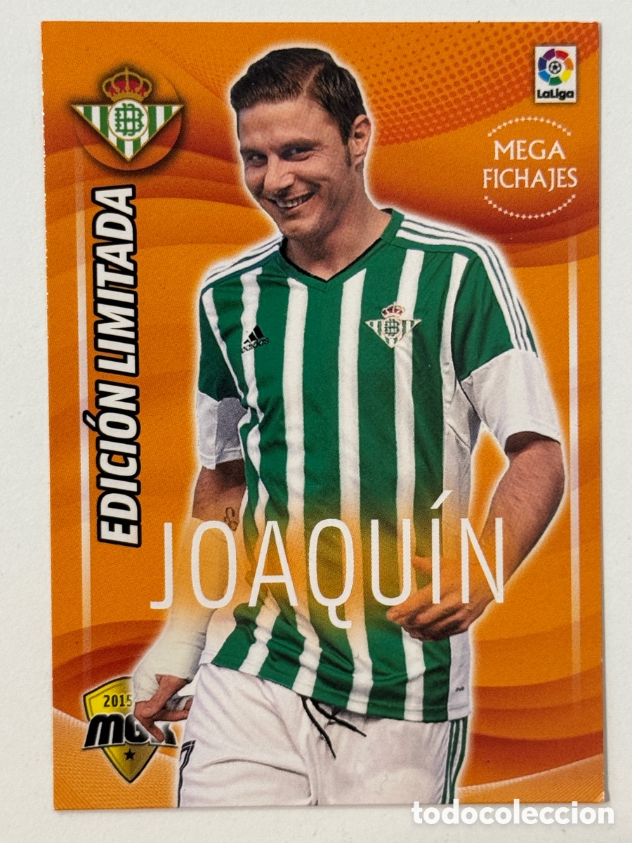 Cromos de f&uacute;tbol: Joaqu&iacute;n Edici&oacute;n Limitada Megacracks 2015/16 - Foto 1