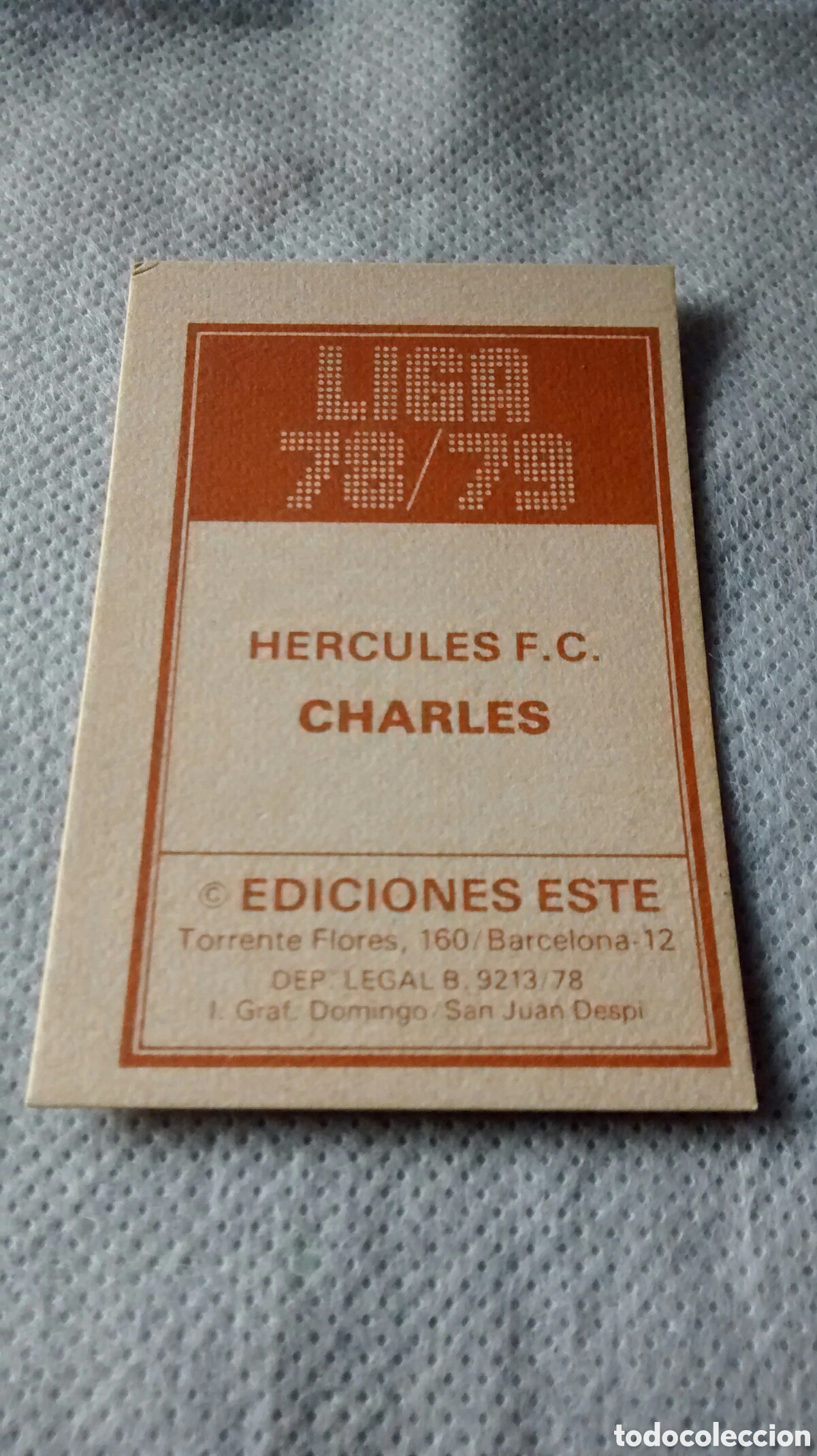 Cromos de f&uacute;tbol: CHARLES, HERCULES, EDICIONES ESTE 78 79 - Foto 2