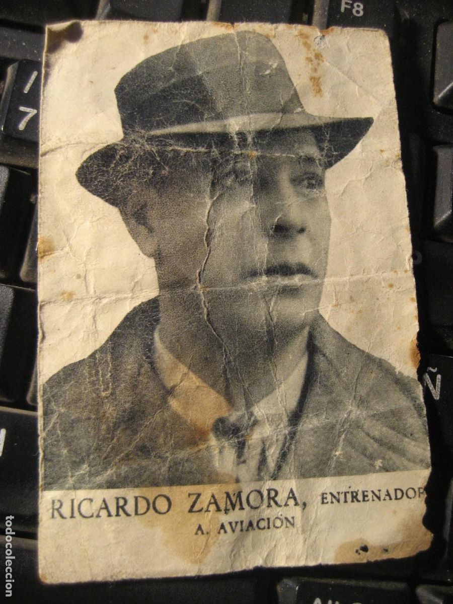 Cromos de F&uacute;tbol: cromo foto antiguo . Ricardo Zamora . entrenador de futbol . Atletico aviaci&oacute;n . Fher