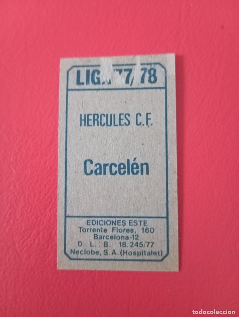 Cromos de f&uacute;tbol: Este 77 78 CARCELEN DEL HERCULES - Foto 2