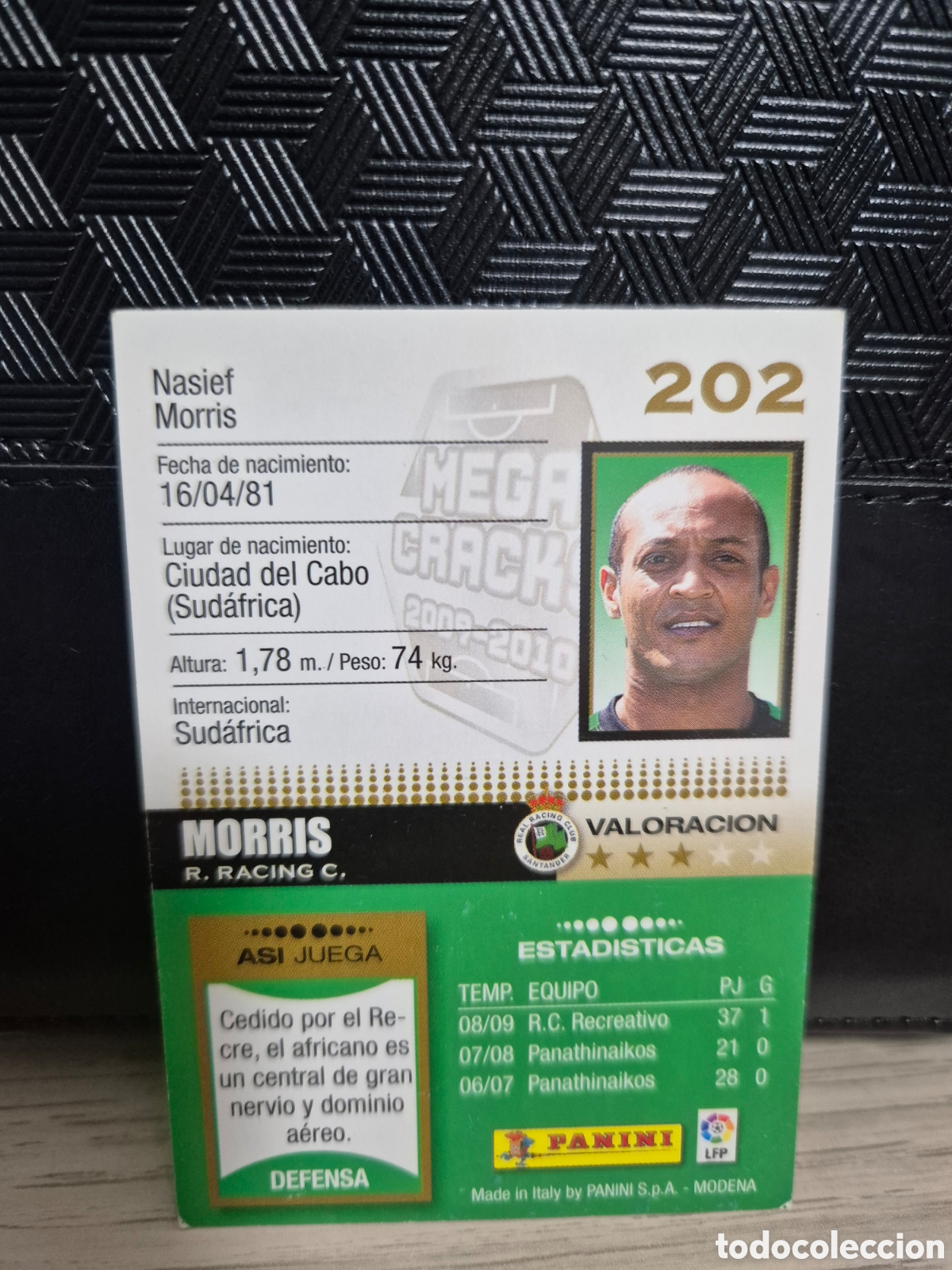 Cromos de f&uacute;tbol: 202 Morris megacracks 2009 2010 - Foto 2