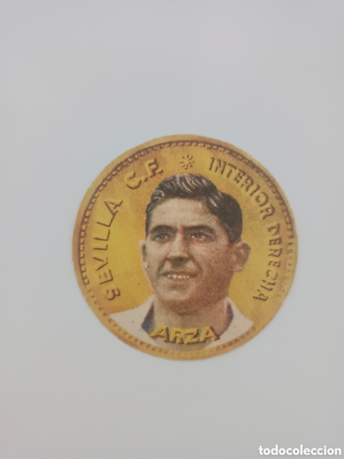 Cromos de Futebol: CROMO JUANITO ARZA. COLECCION ORO DE LEY 1945. MAXIMO GOLEADOR HIST&Oacute;RICO SEVILLA. SIN PEGAR.