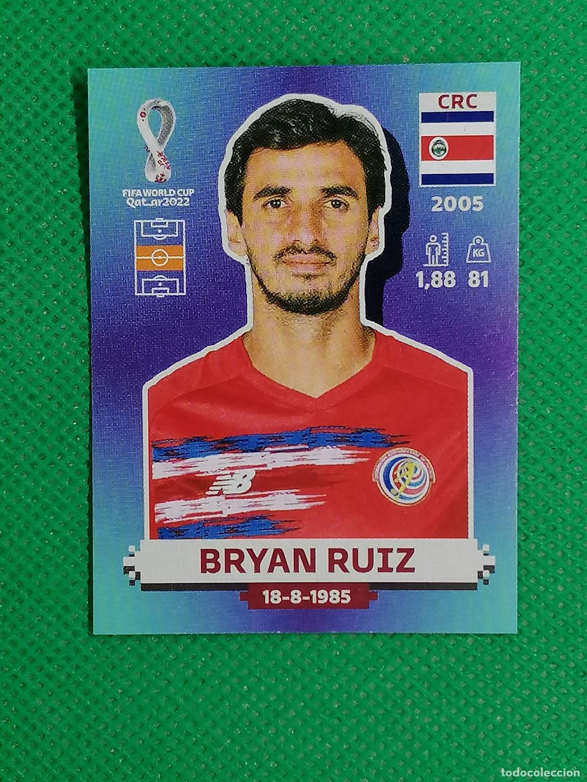 Cromos de F&uacute;tbol: CRC 14 CRC14 BRYAN RUIZ COSTA RICA ⚽ PANINI MUNDIAL WORLD CUP QATAR 2022 STICKER ⚽