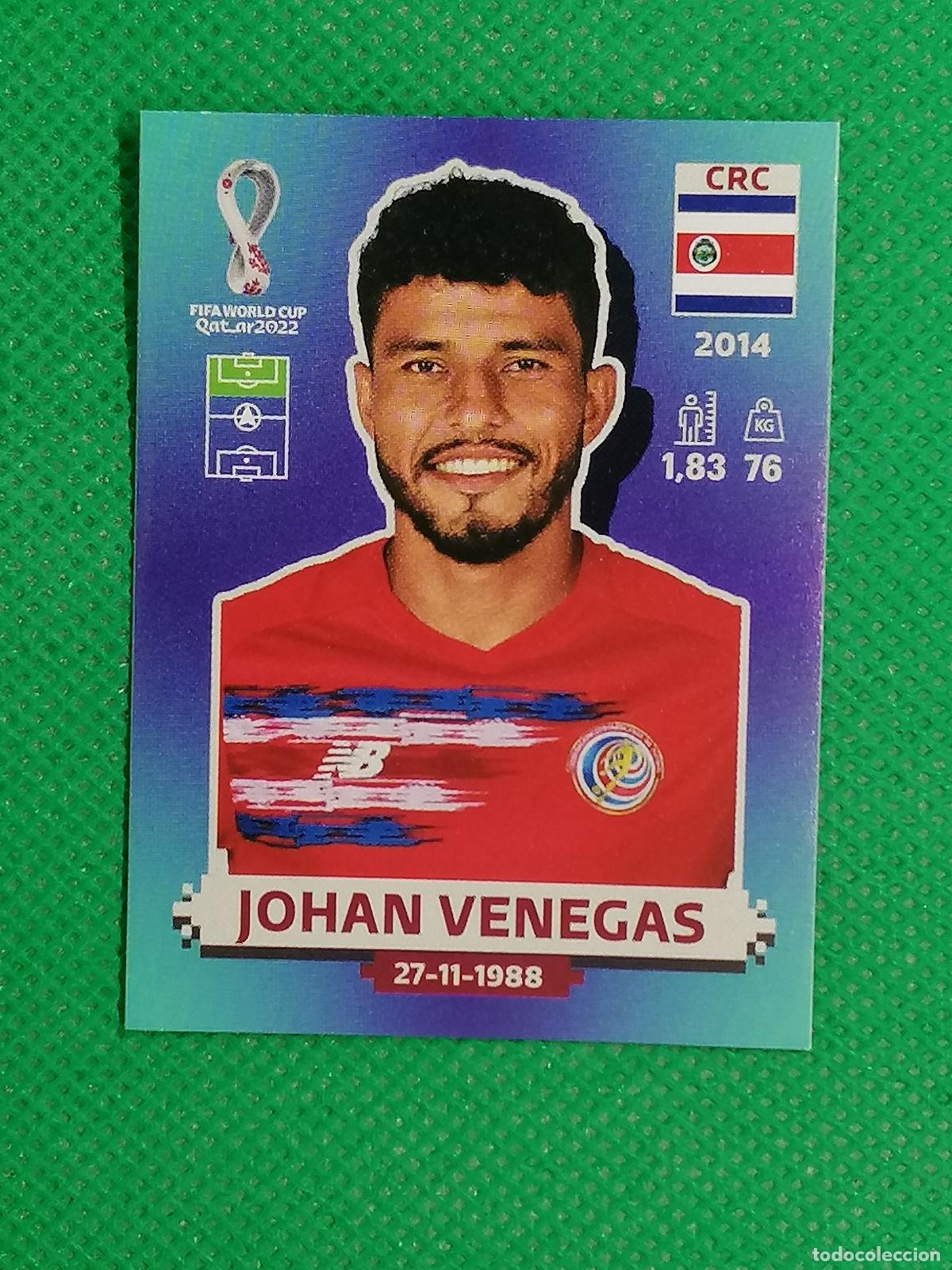 Cromos de F&uacute;tbol: CRC 20 CRC20 JOHAN VENEGAS COSTA RICA ⚽ PANINI MUNDIAL WORLD CUP QATAR 2022 STICKER ⚽