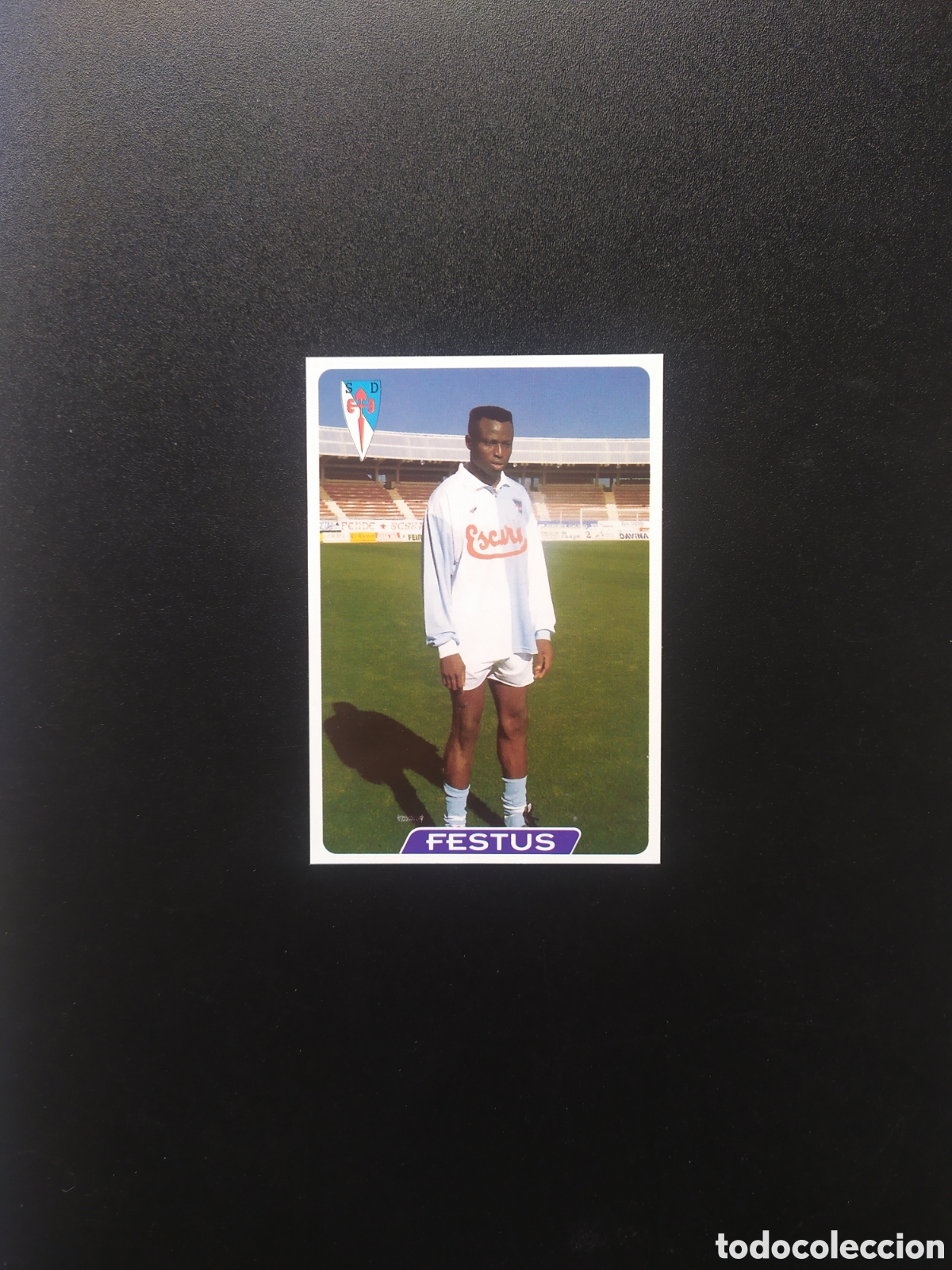 Fu&szlig;ball-Sticker: Mundicromo fichas Liga 1995 1996 95 96 Festus error n&deg; 287 Compostela