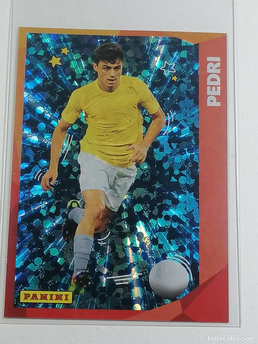 Cromos de f&uacute;tbol: CROMO ADHESIVO DE PEDRI HOLOGRAFICO STICKER MATE PANINI FAMILY MCDONALDS