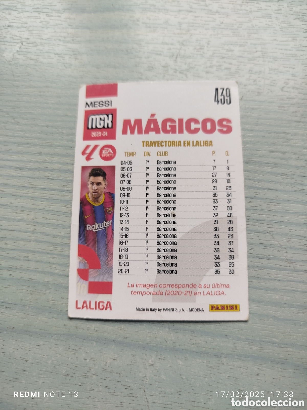 Cromos de f&uacute;tbol: Lote 4 diferentes cromos de MESSI - Foto 7