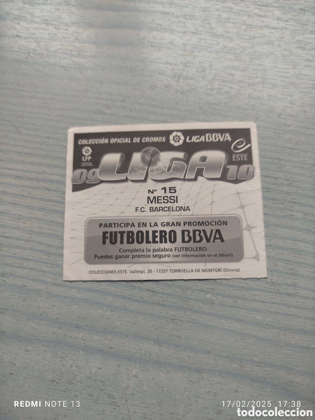 Cromos de f&uacute;tbol: Lote 4 diferentes cromos de MESSI - Foto 9