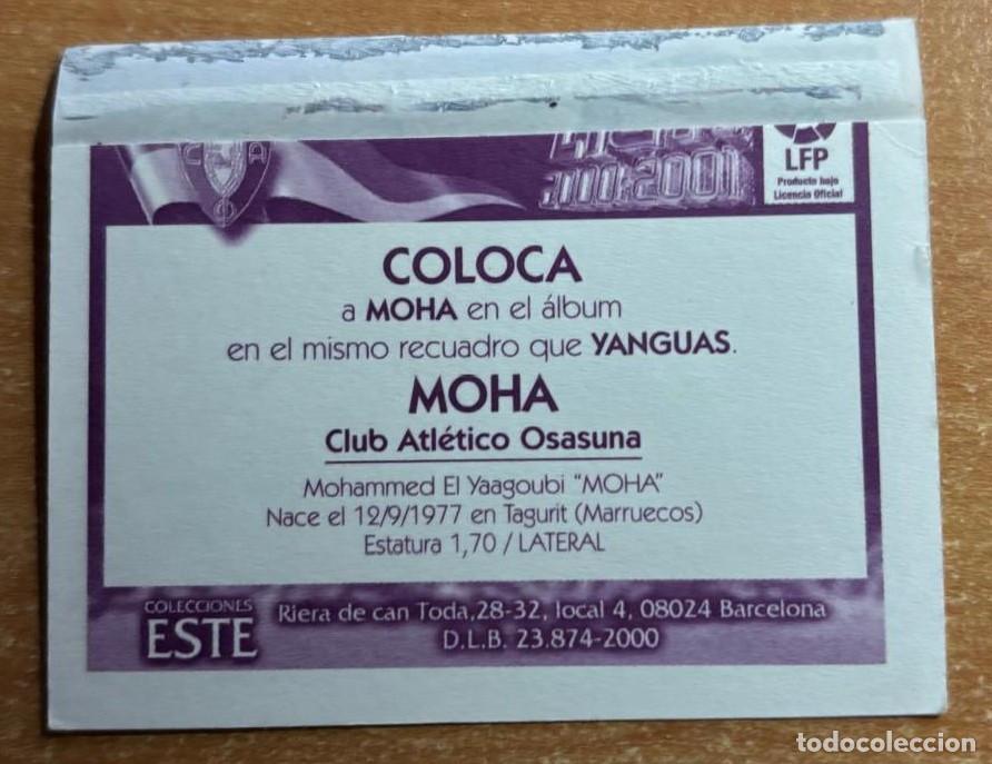 Cromos de f&uacute;tbol: EDICIONES ESTE 2000-2001 00 01 MOHA (OSASUNA) COLOCA VENTANILLA LEER - Foto 2