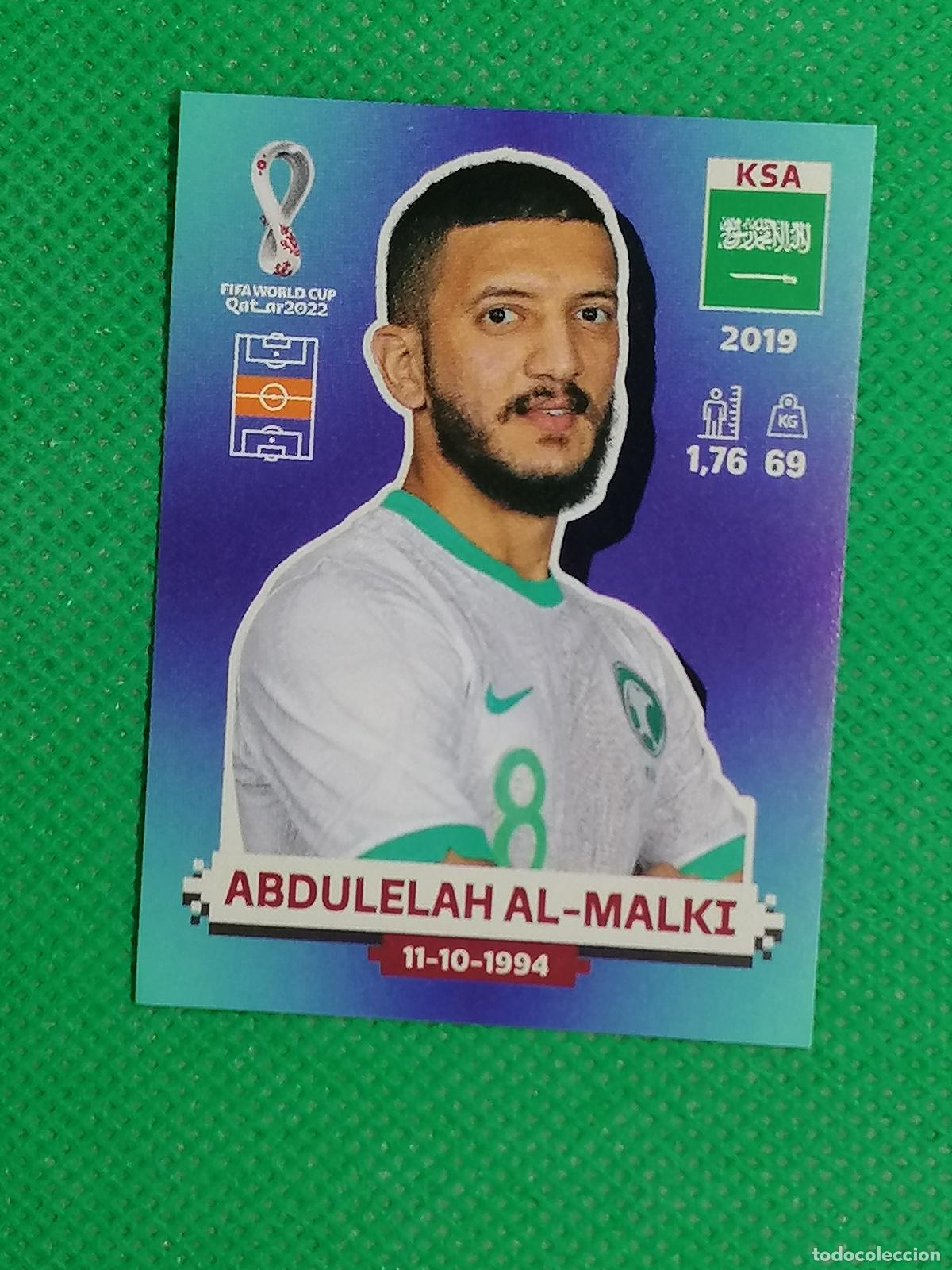 Football Stickers: KSA13 KSA13 ABDULELAH AL MALKI ARABIA SAUDI ⚽ PANINI MUNDIAL WORLD CUP QATAR 2022 STICKER ⚽