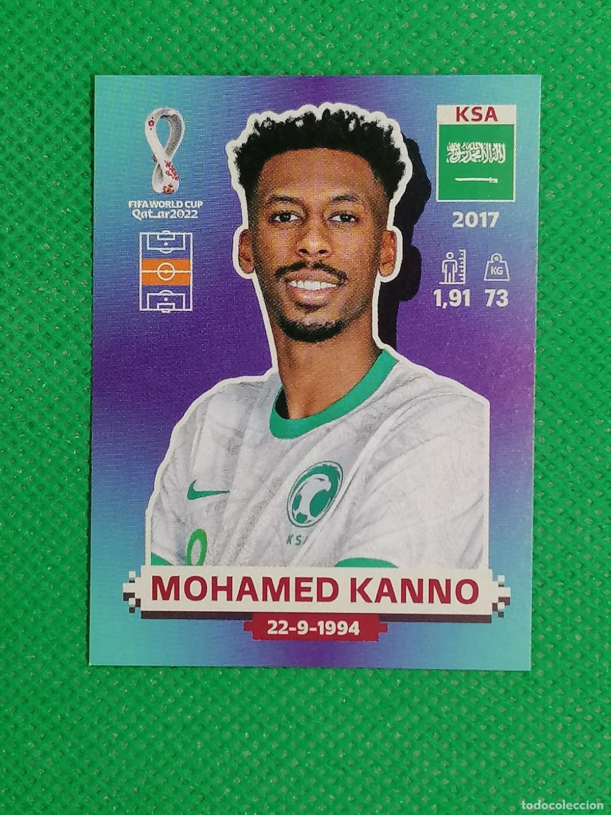 Cromos de f&uacute;tbol: KSA16 KSA16 MOHAMMED KANNO ARABIA SAUDI ⚽ PANINI MUNDIAL WORLD CUP QATAR 2022 STICKER ⚽