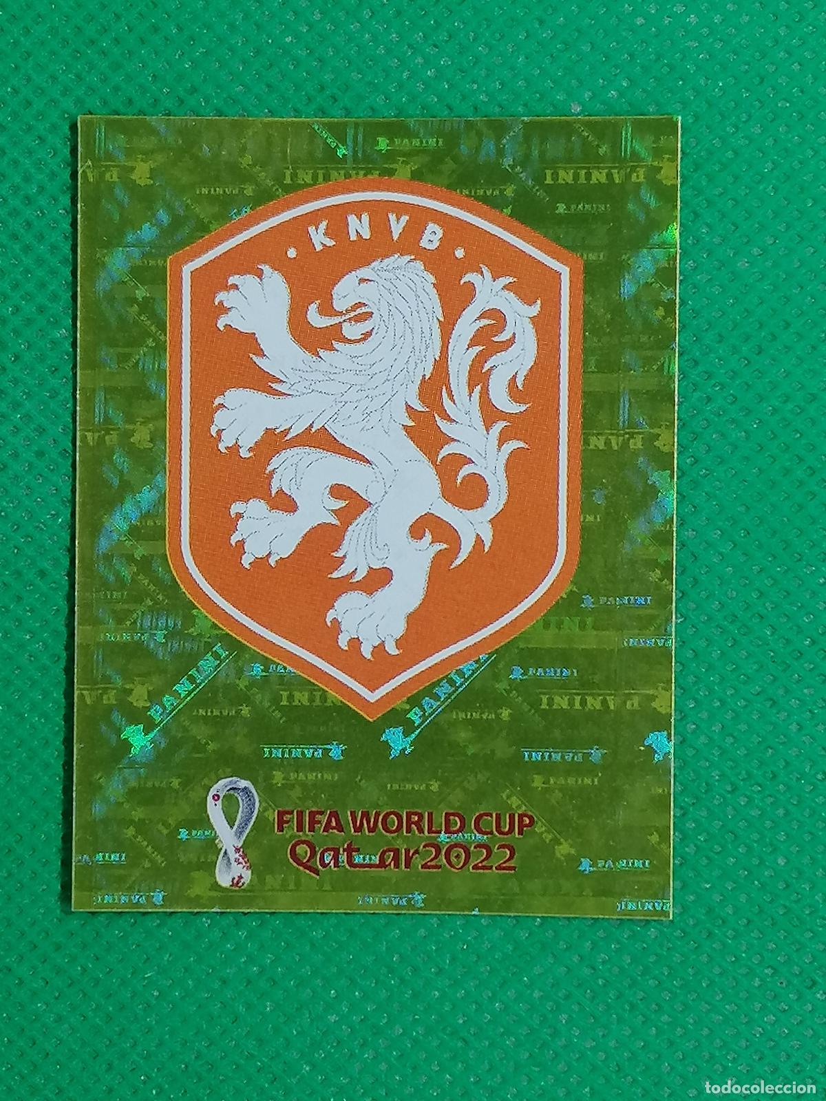 Fu&szlig;ball-Sticker: NED 2 NED2 ESCUDO HOLANDA ⚽ PANINI MUNDIAL WORLD CUP QATAR 2022 STICKER ⚽